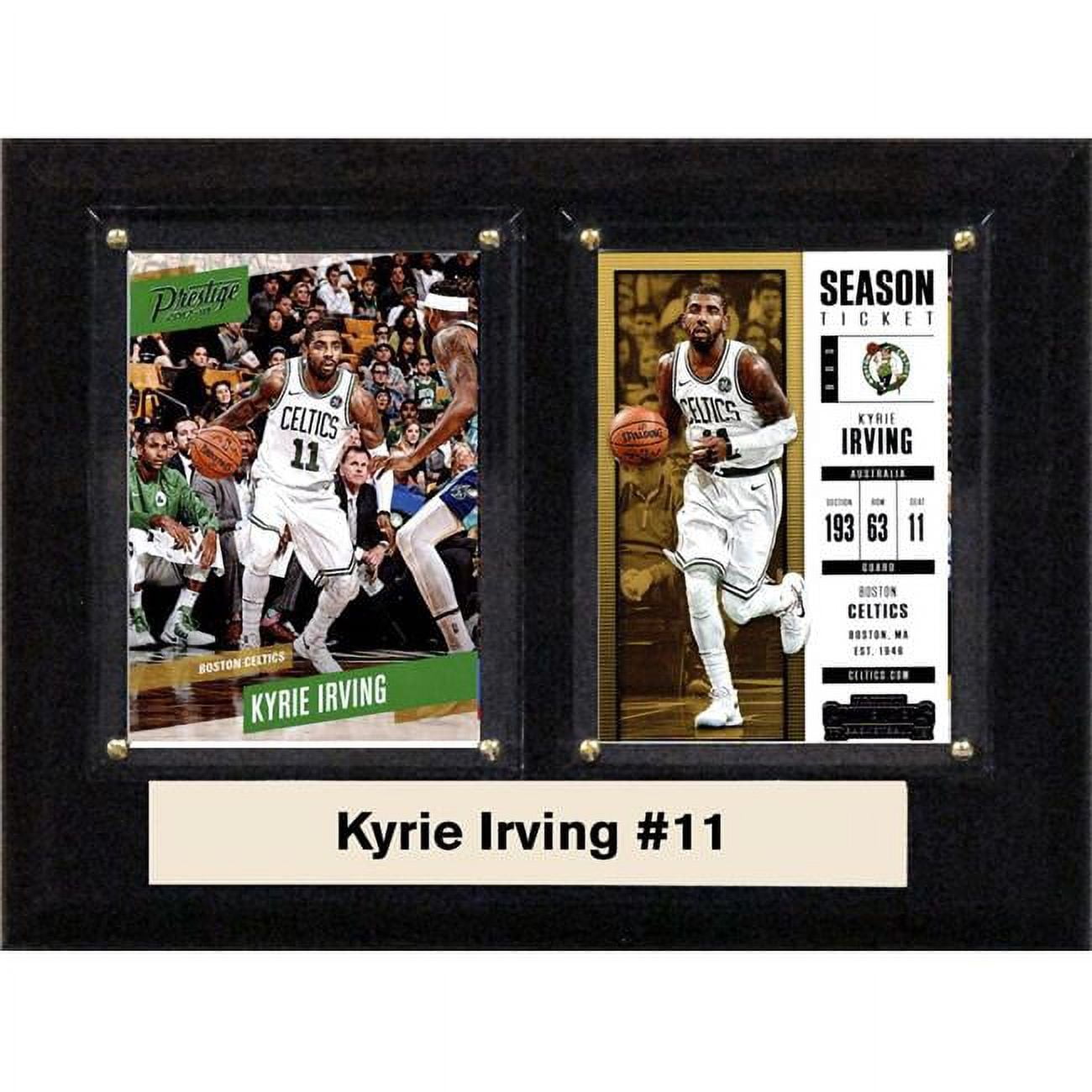 Picture of C&I Collectables 68IRVINGBOST NBA 6 x 8 in. Kyrie Irving Boston Celtics Two Card Plaque