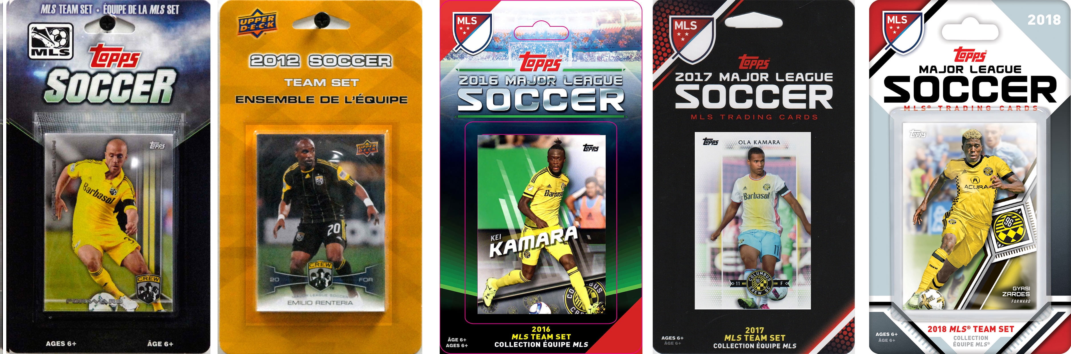 Picture of C&I Collectables CREW518TS MLS Columbus Crew 5 Different Licensed Trading Card Team Sets