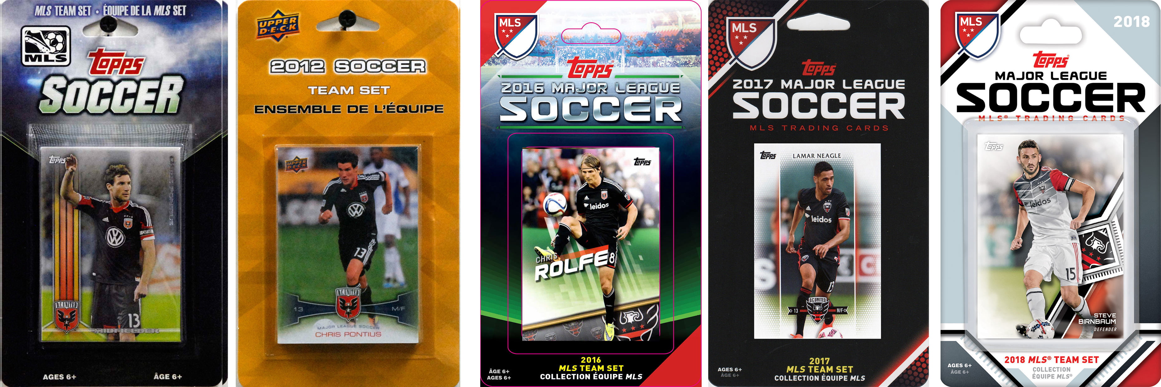 Picture of C&I Collectables DCUNIT518TS MLS D.C. United 5 Different Licensed Trading Card Team Sets