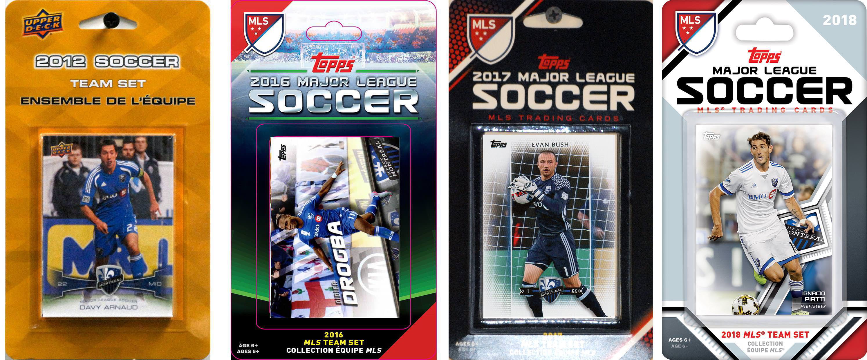 Picture of C&I Collectables IMPACT418TS MLS Montreal Impact 4 Different Licensed Trading Card Team Sets