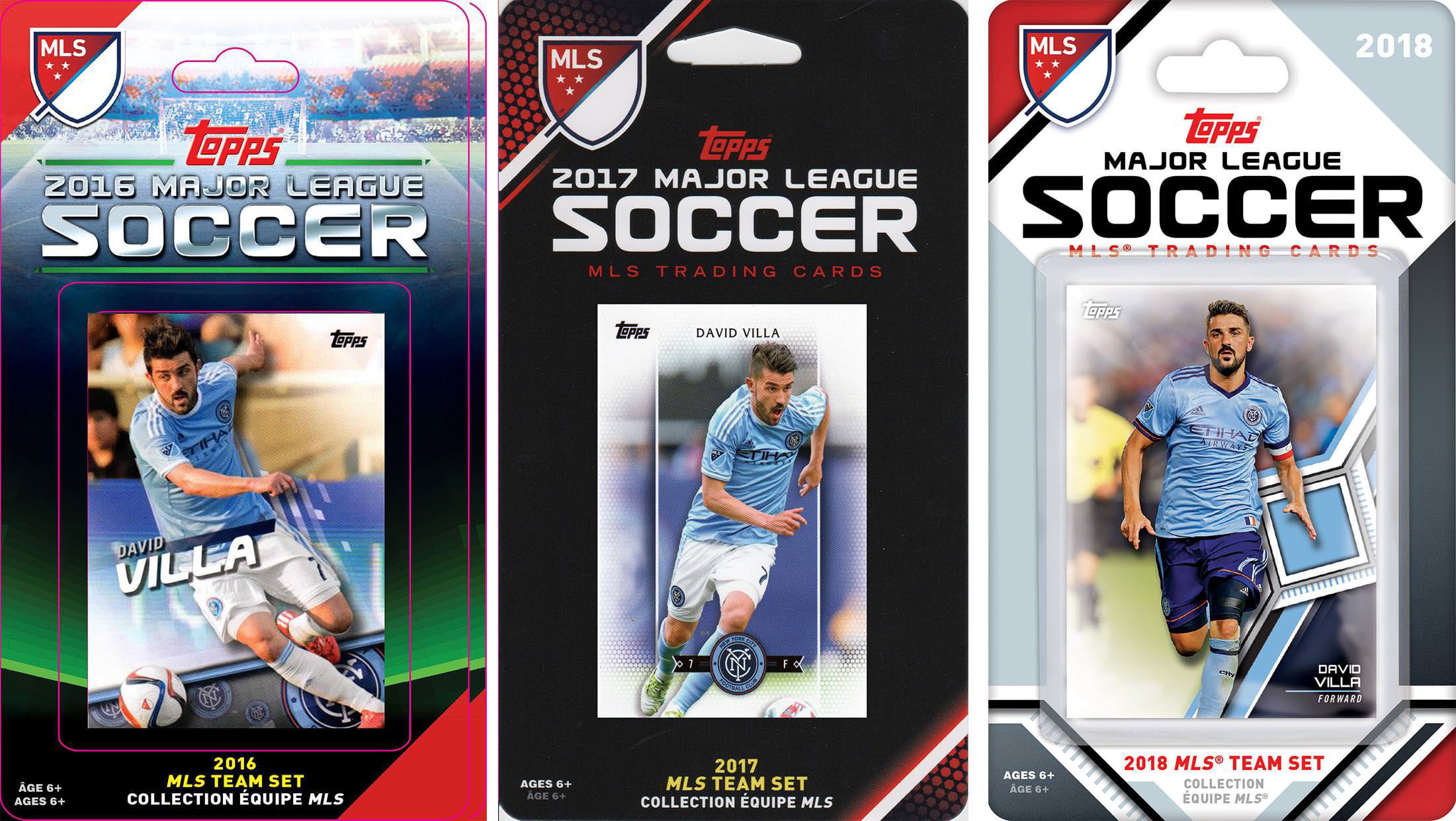 Picture of C&I Collectables NYCFC318TS MLS New York City FC 3 Different Licensed Trading Card Team Sets