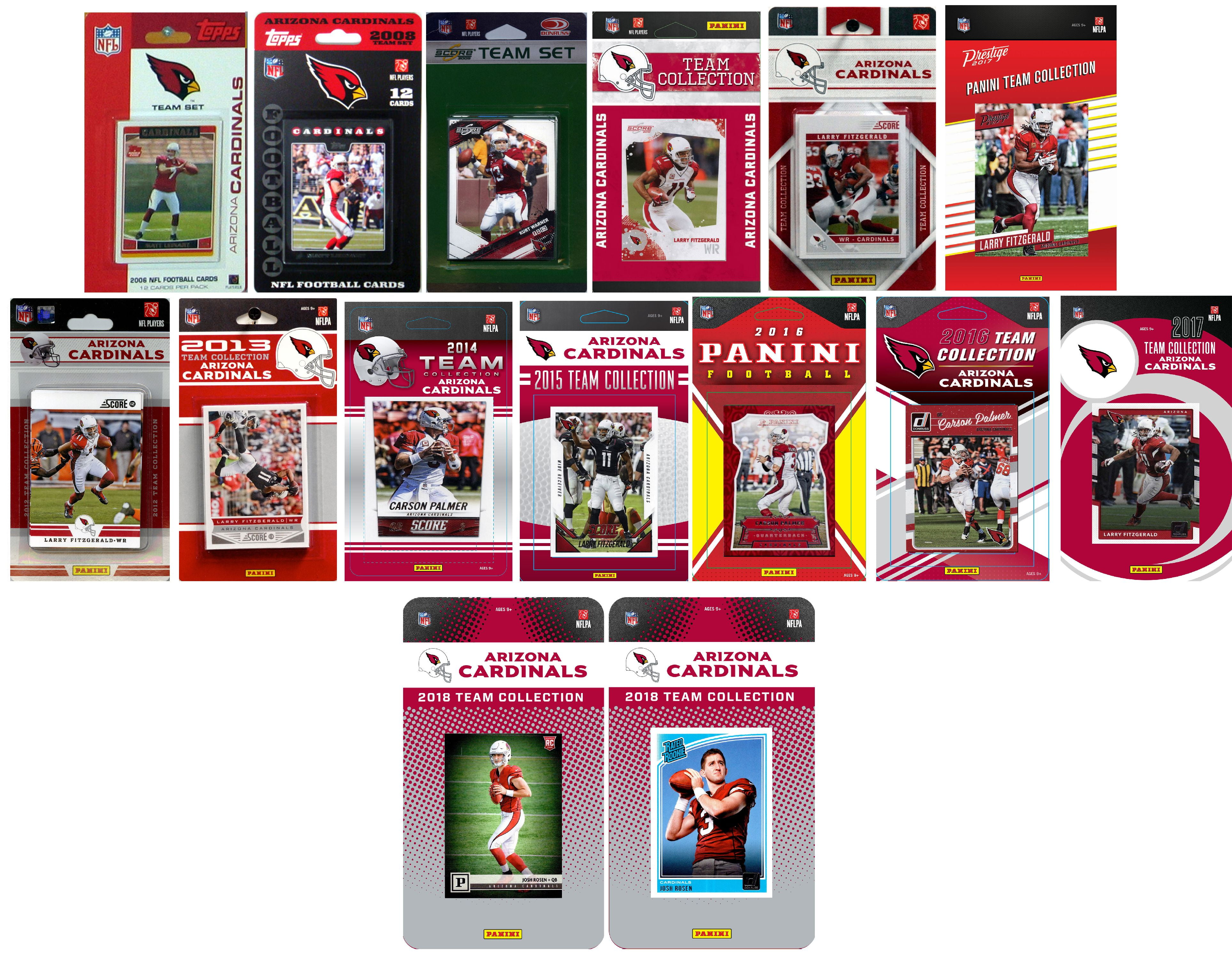 C&I Collectables ARIZCARD1518TS NFL Arizona Cardinals 15 Different Licensed Trading Card Team Sets -  Williams & Son Saw & Supply