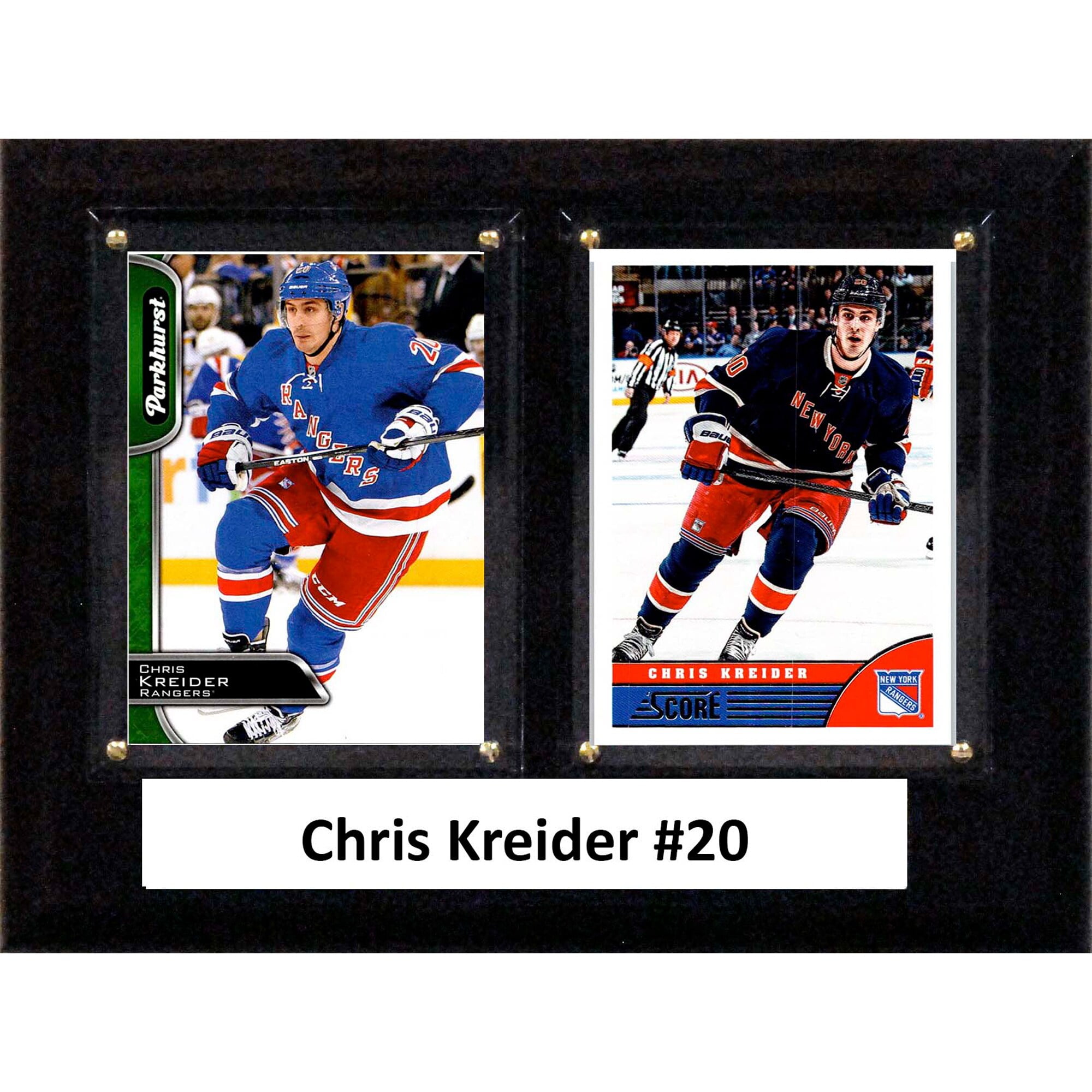 Picture of C&I Collectables 68KREIDER NHL 6 x 8 in. Chris Kreider New York Rangers Two Card Plaque