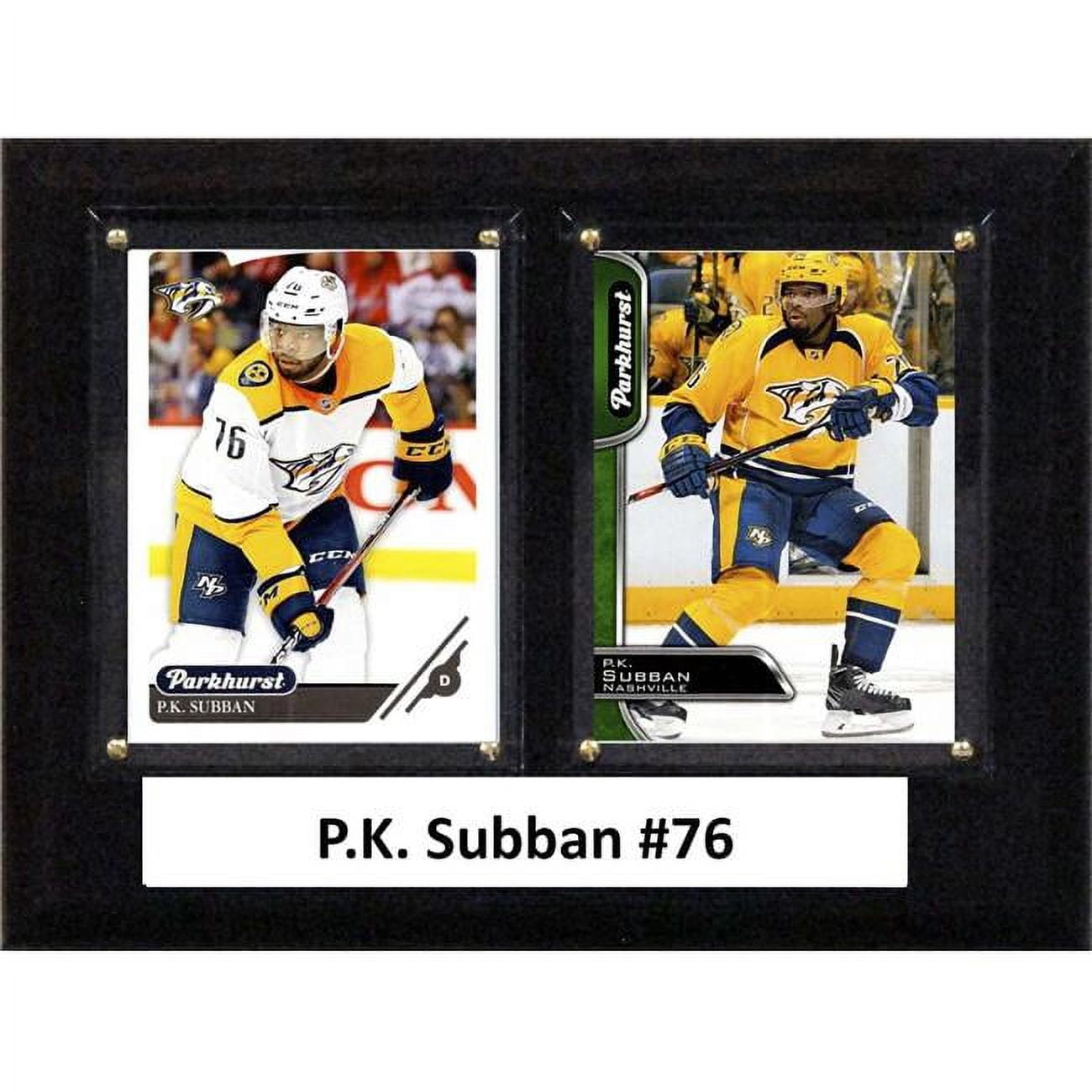 Picture of C&I Collectables 68SUBBAN NHL 6 x 8 in. P.K. Subban Nashville Predators Two Card Plaque