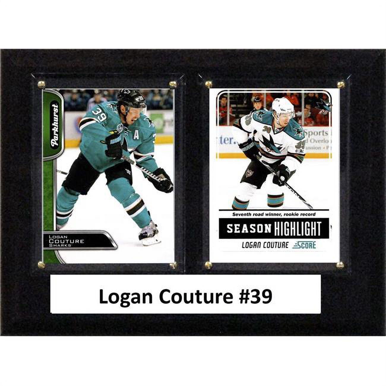 Picture of C&I Collectables 68COUTURE NHL 6 x 8 in. Logan Couture San Jose Sharks Two Card Plaque