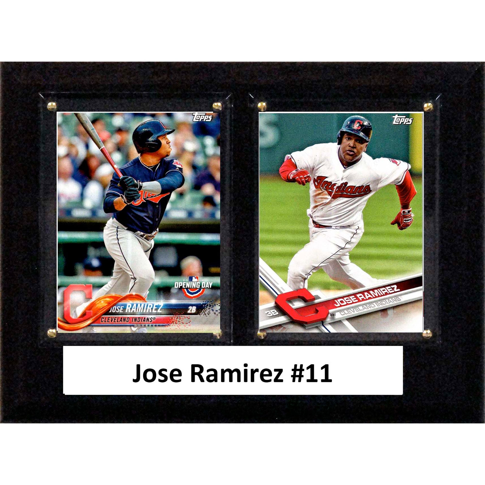 C&I Collectables 68JOSERAMIREZ MLB 6 x 8 in. Jose Ramirez Cleveland Indians Two Card Plaque -  Williams & Son Saw & Supply