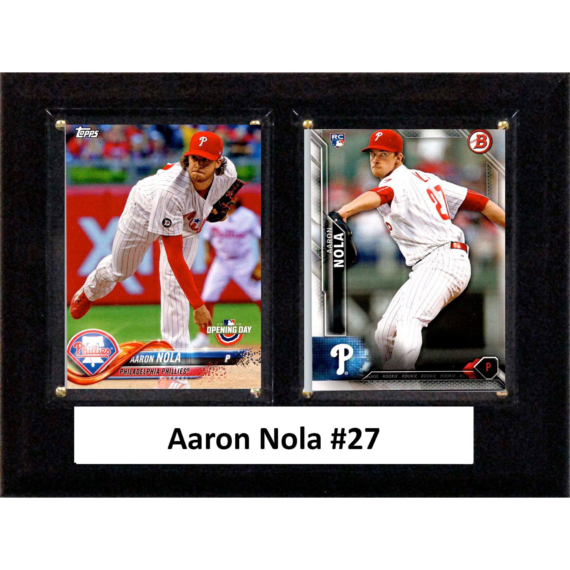 C&I Collectables 68NOLA MLB 6 x 8 in. Aaron Nola Philadelphia Phillies Two Card Plaque -  Williams & Son Saw & Supply