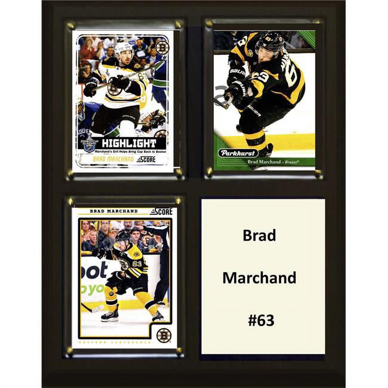 Picture of C&I Collectables 810MARCHAND NHL 6 x 8 in. Brad Marchand Boston Bruins Two Card Plaque