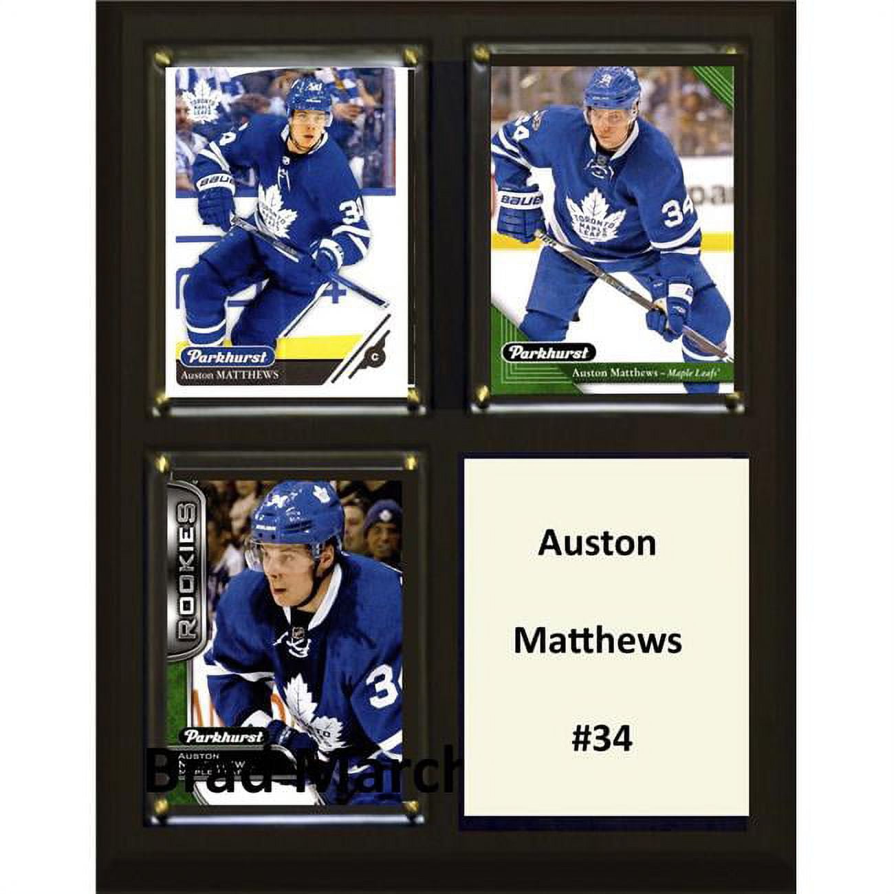 Picture of C&I Collectables 810MAUATTHEWS NHL 6 x 8 in. Auston Matthews Toronto Maple Leafs Two Card Plaque