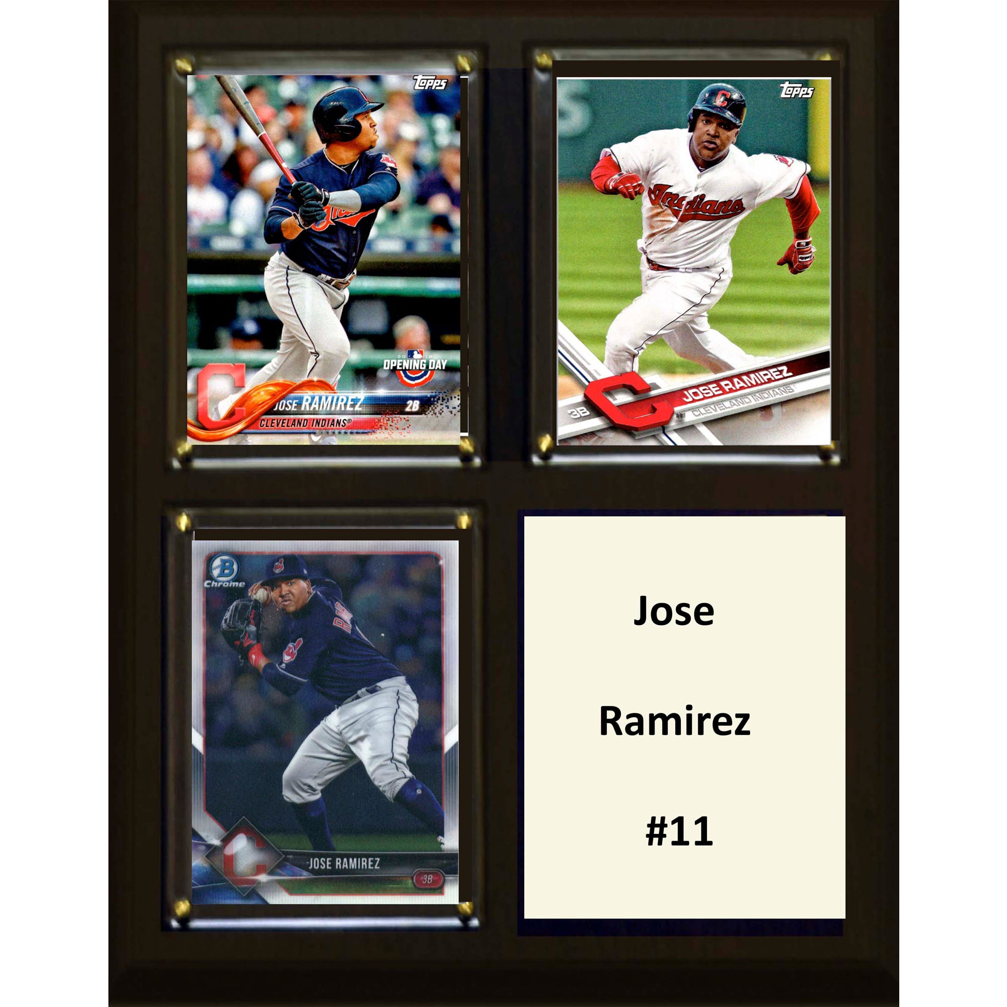 C&I Collectables 810JOSERAMIREZ MLB 6 x 8 in. Jose Ramirez Cleveland Indians Two Card Plaque -  Williams & Son Saw & Supply