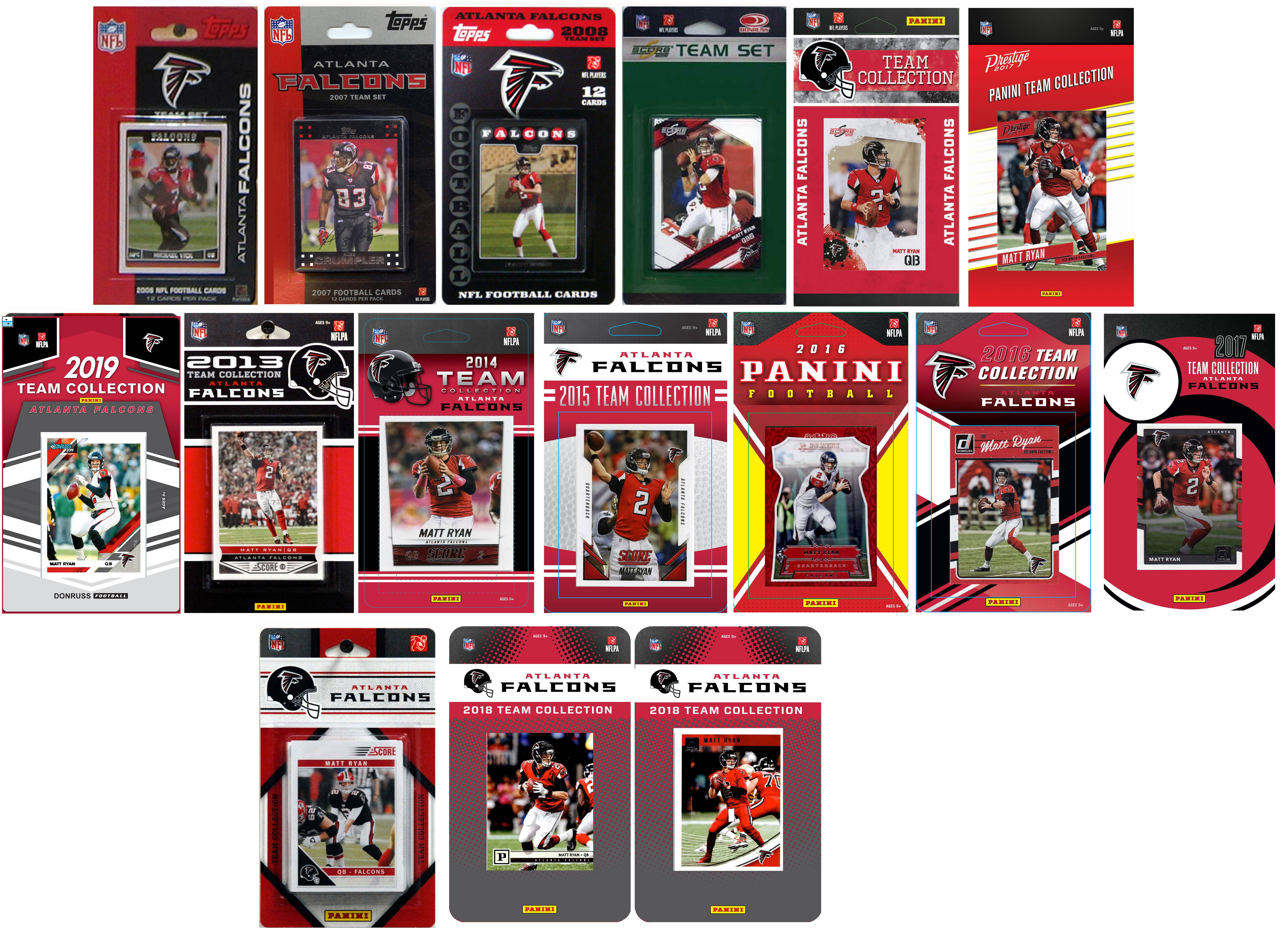 Picture of C&I Collectables FALCONS1519TS NFL Atlanta Falcons 15 Different Licensed Trading Card Team Set