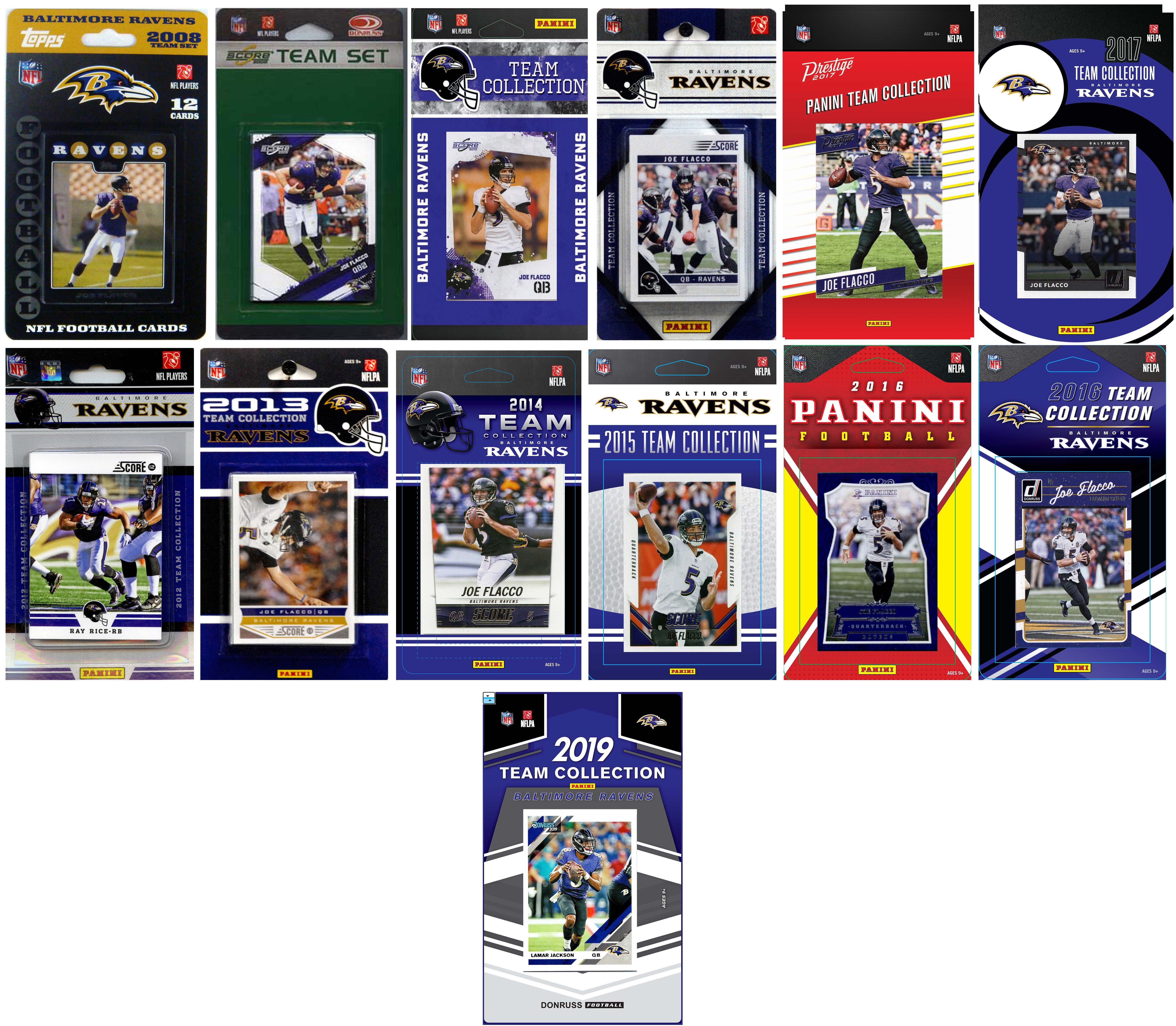 Picture of C&I Collectables RAVENS1319TS NFL Baltimore Ravens 13 Different Licensed Trading Card Team Set
