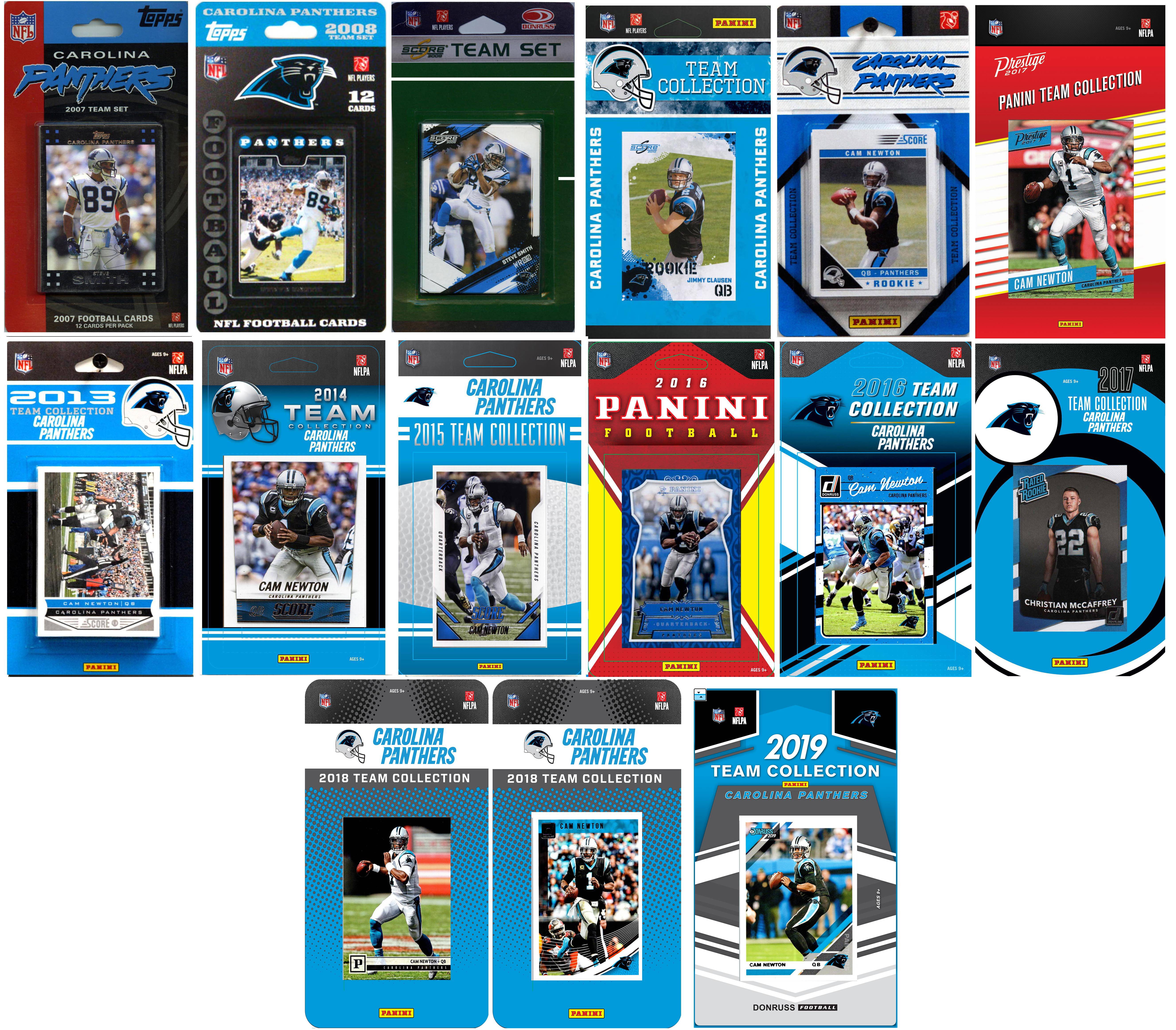 Picture of C&I Collectables PANTHERS1519TS NFL Carolina Panthers 15 Different Licensed Trading Card Team Set