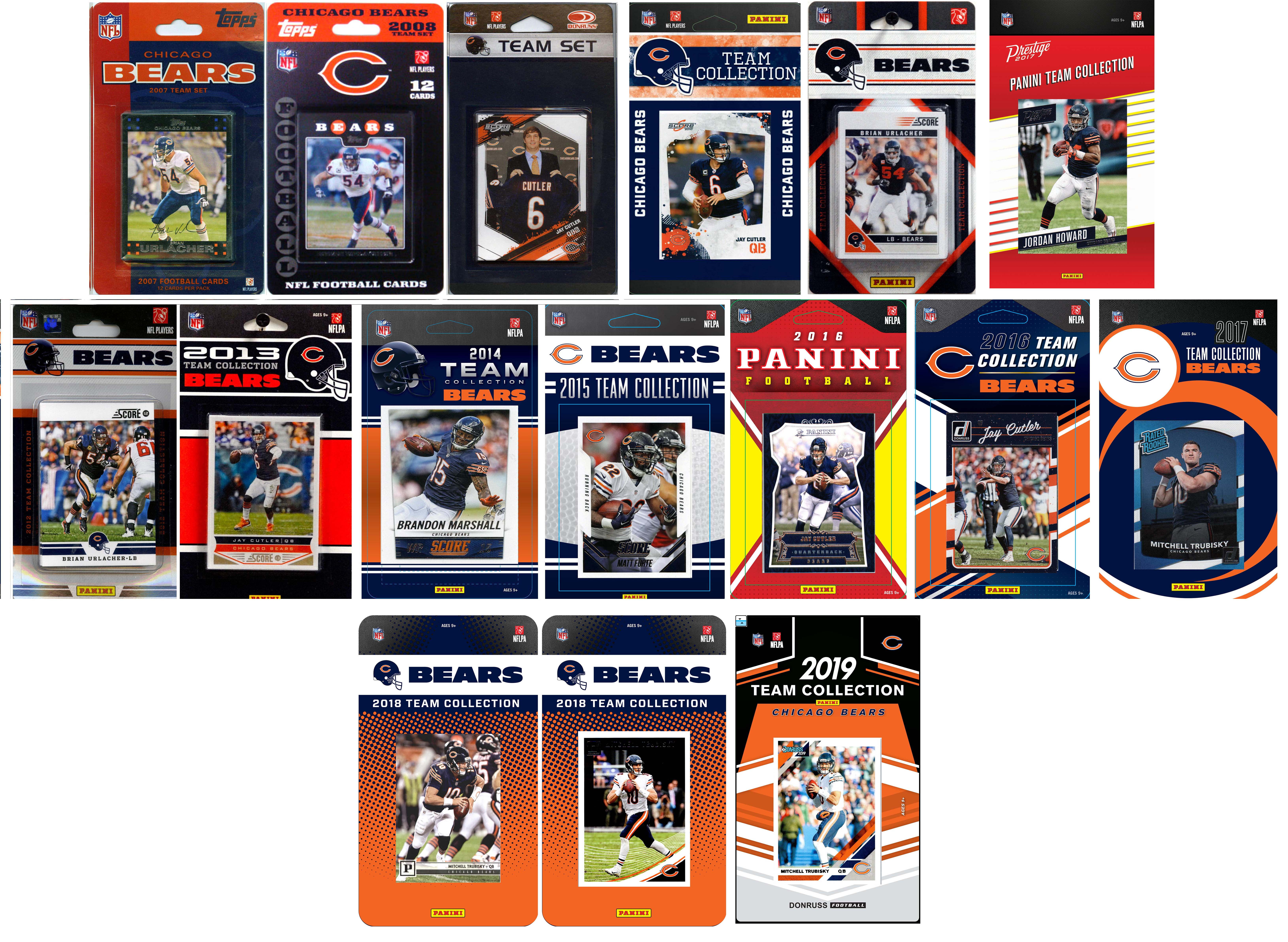 Picture of C&I Collectables BEARS1619TS NFL Chicago Bears 16 Different Licensed Trading Card Team Set