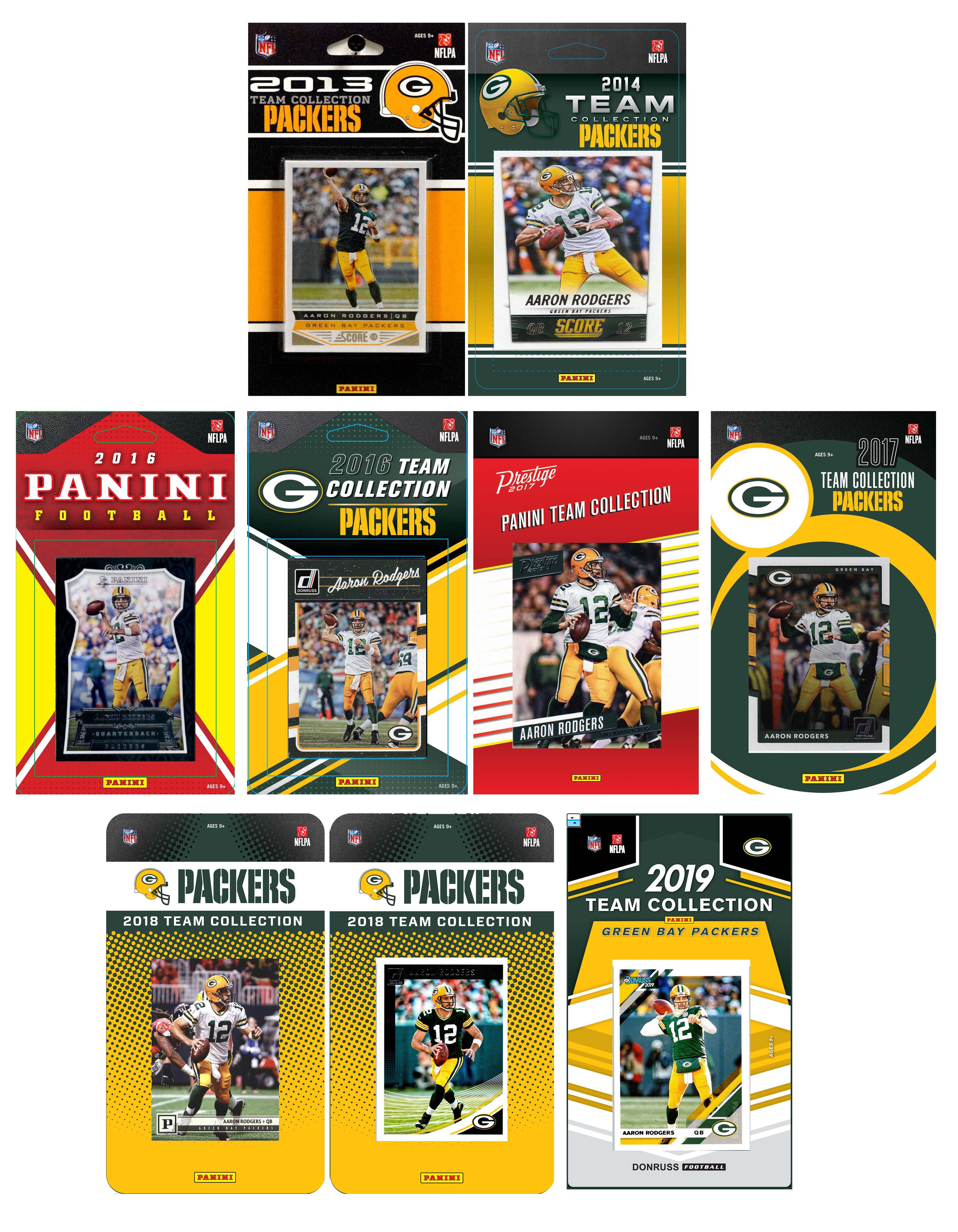 Picture of C&I Collectables PACKERS919TS NFL Green Bay Packers 9 Different Licensed Trading Card Team Set