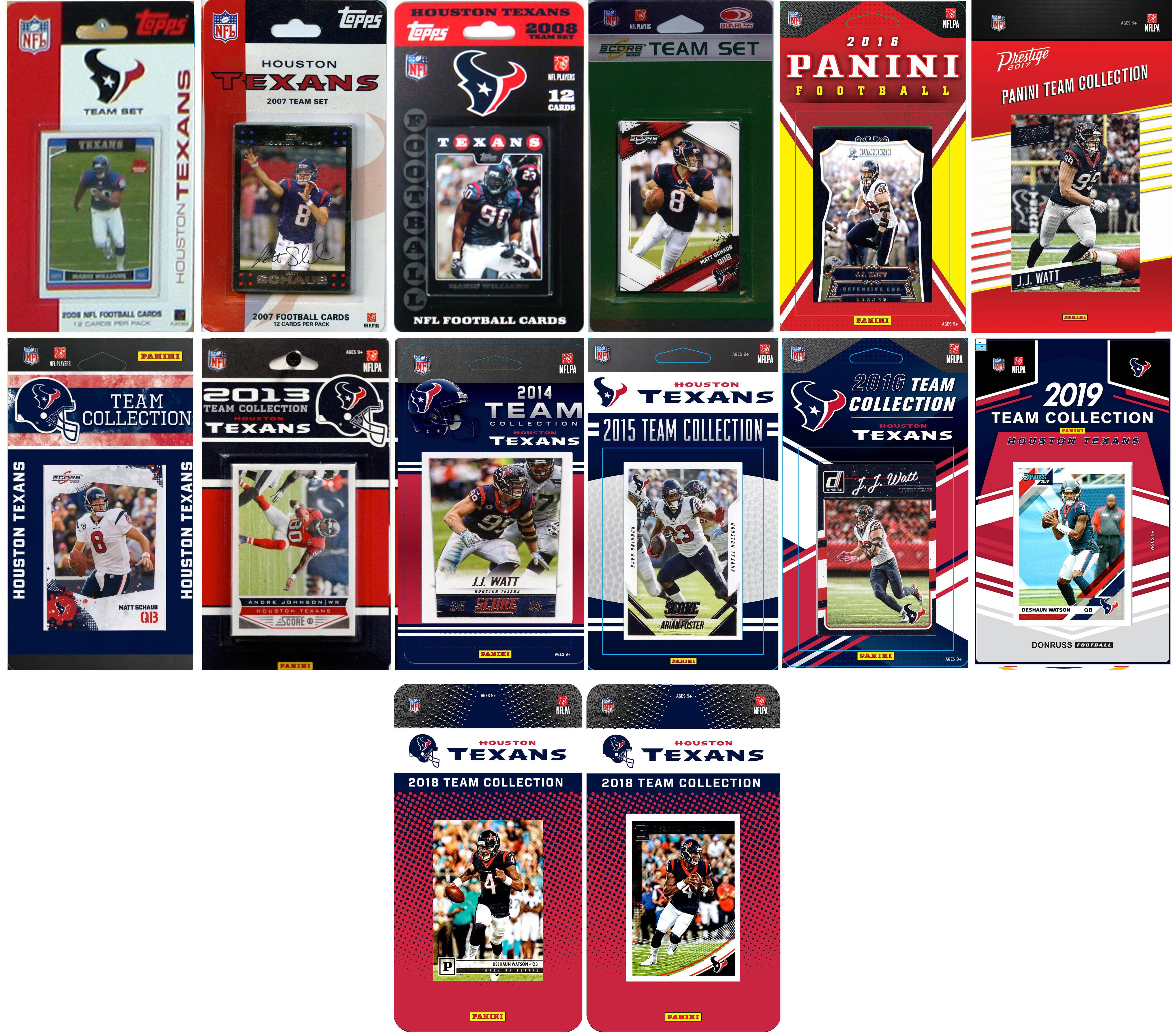 Picture of C&I Collectables TEXANS1419TS NFL Houston Texans 14 Different Licensed Trading Card Team Set