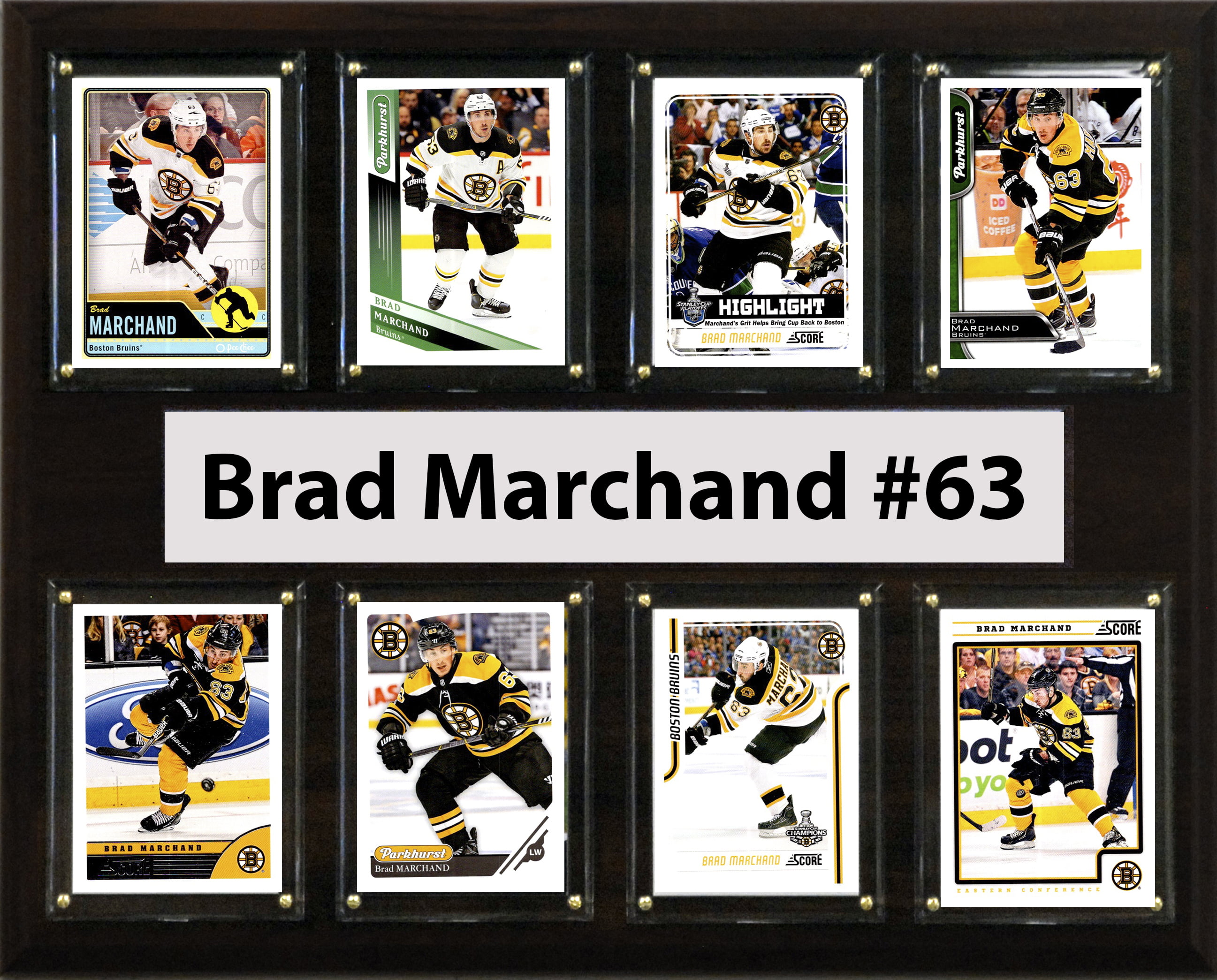 Picture of C&I Collectables 1215MARCHAND8C 12 x 15 in. NHL Brad Marchand Boston Bruins 8 Card Plaque