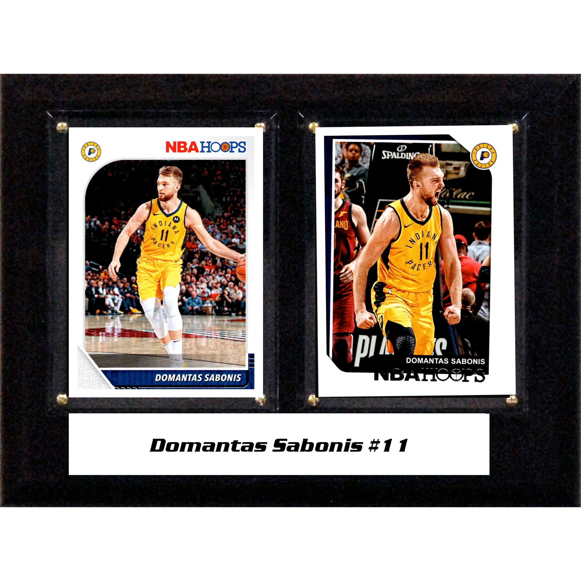 Picture of C&I Collectables 68SABONIS 6 x 8 in. NBA Demantas Sabonis Indiana Pacers Two Card Plaque