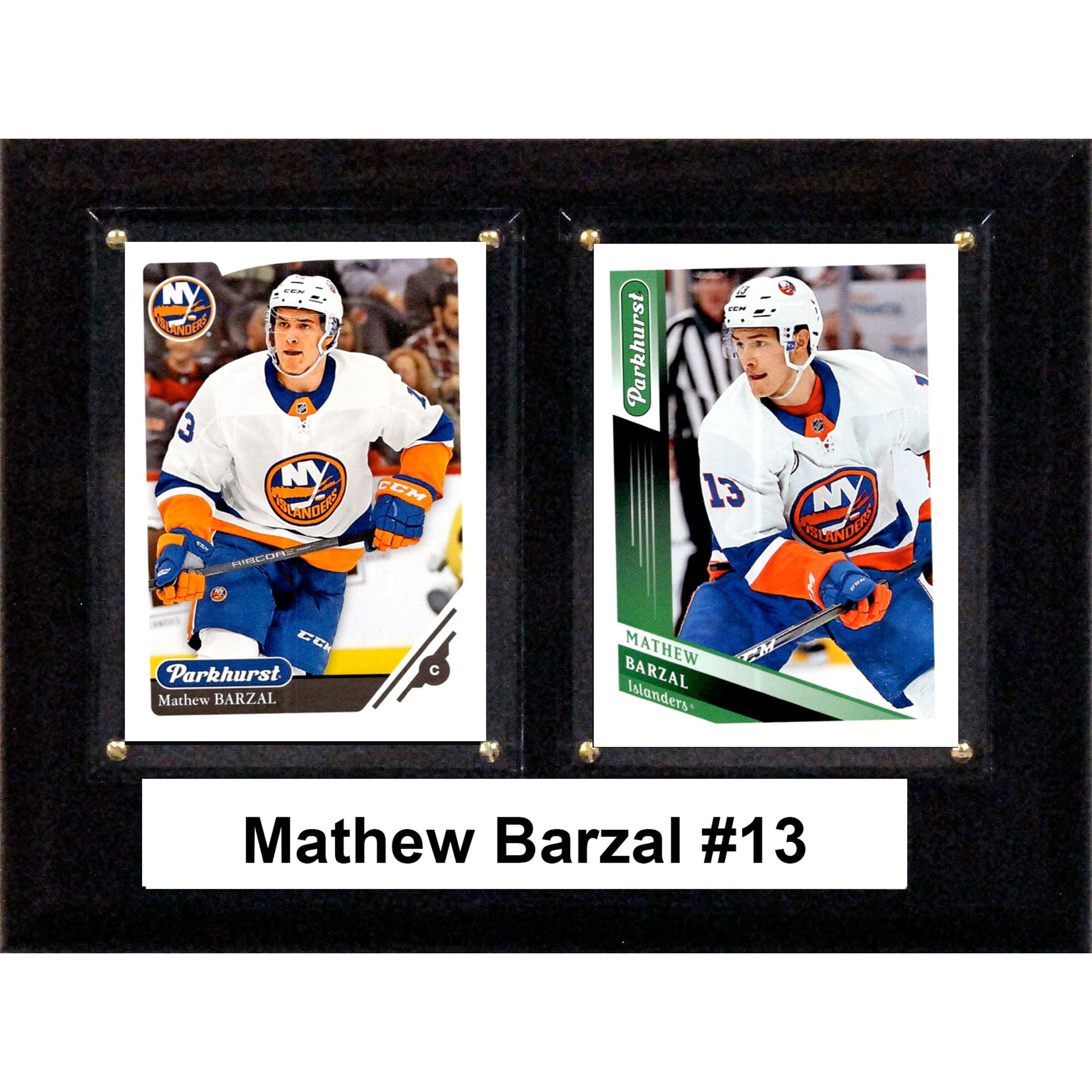 Picture of C&I Collectables 68BARZAL 6 x 8 in. NHL Mathew Barzal New York Islanders Two Card Plaque