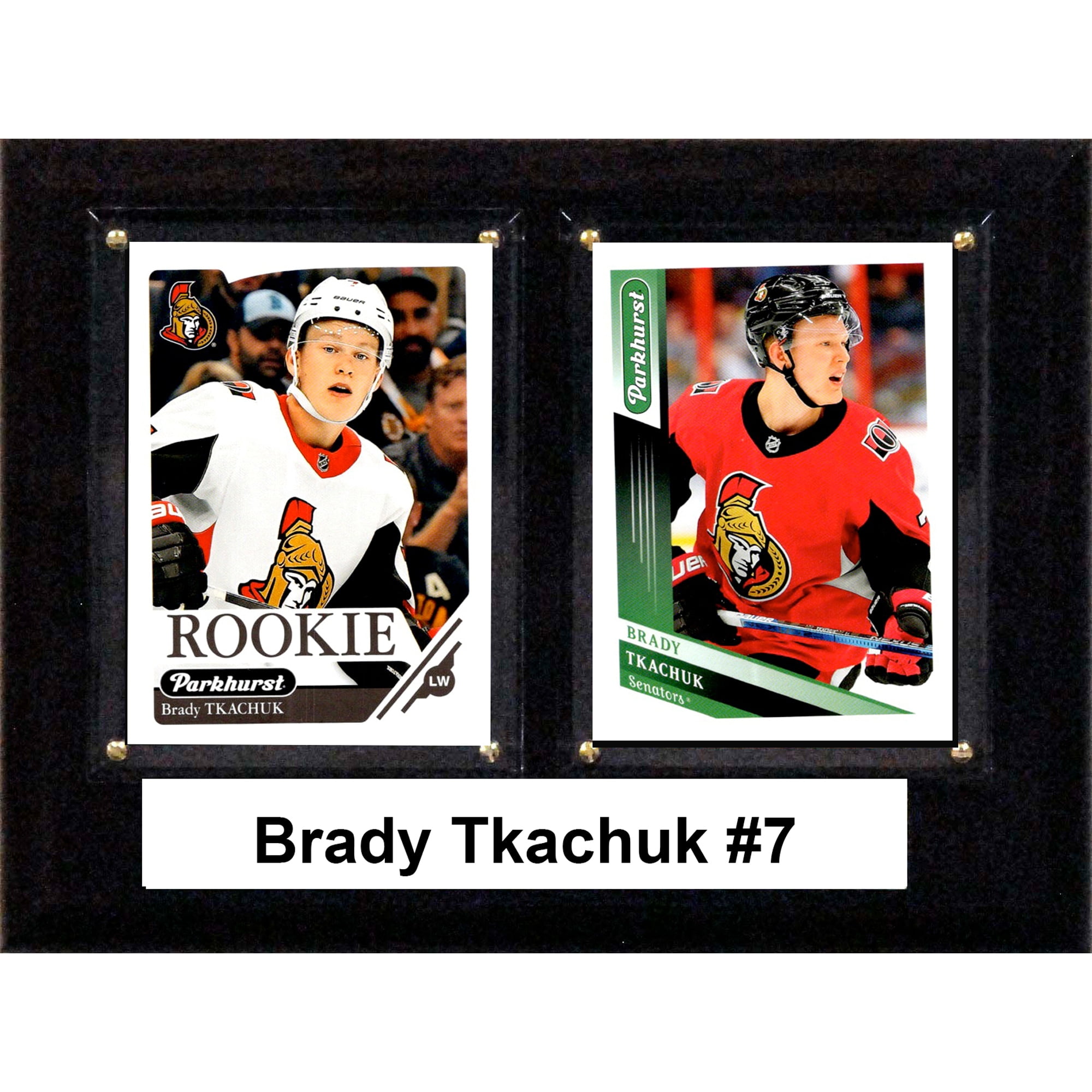 Picture of C&I Collectables 68BTKACHUK 6 x 8 in. NHL Brady Tkachuk Ottawa Senators Two Card Plaque