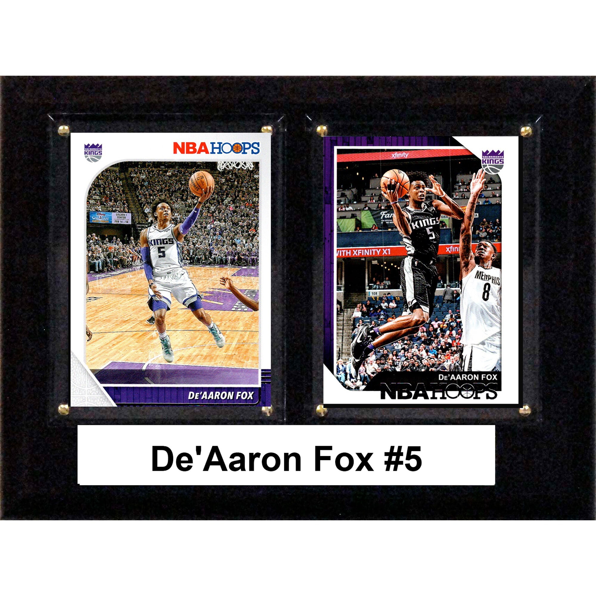 Picture of C&I Collectables 68DFOX 6 x 8 in. NBA De Aaron Fox Sacramento Kings Two Card Plaque