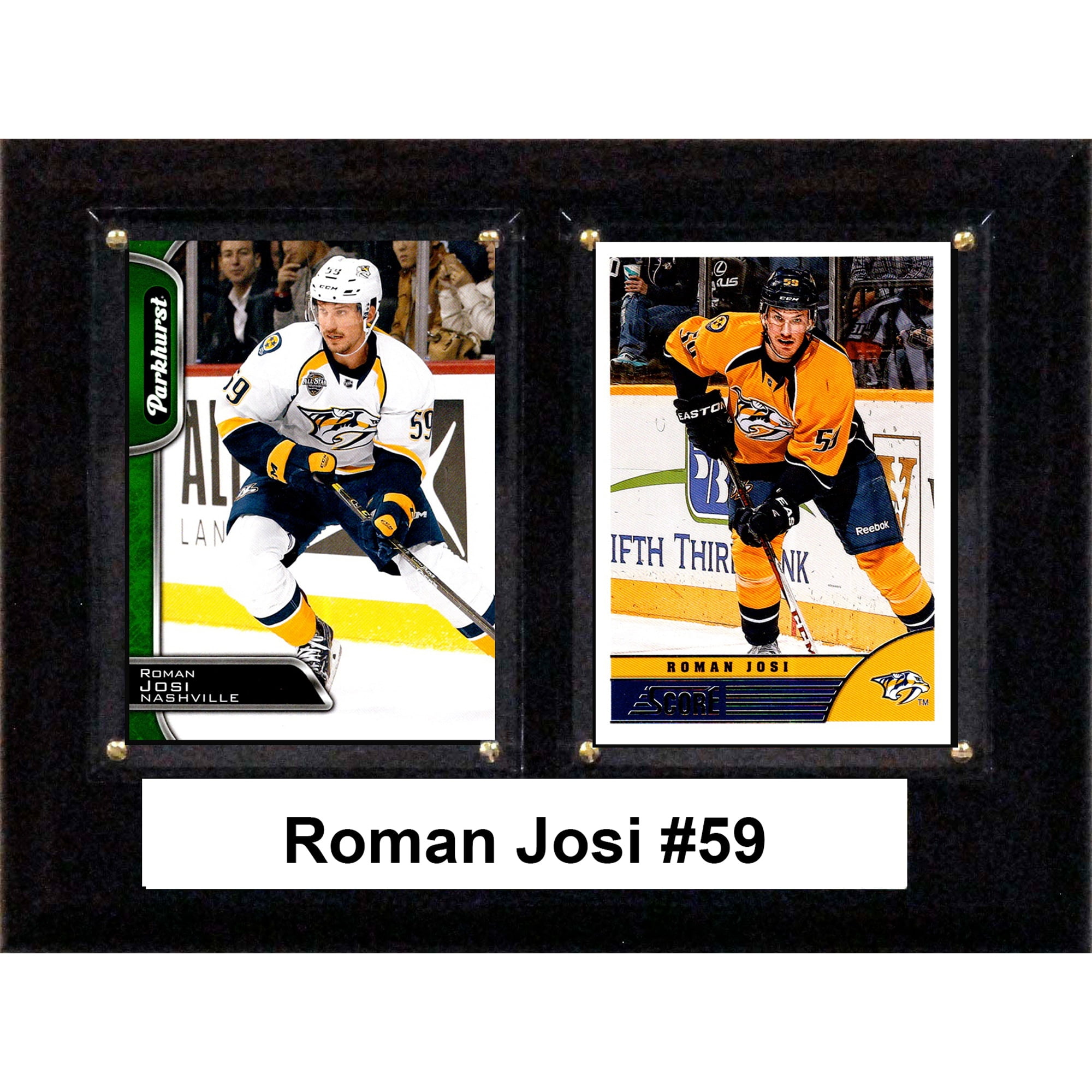 Picture of C&I Collectables 68JOSI 6 x 8 in. NHL Roman Josi Nashville Predators Two Card Plaque