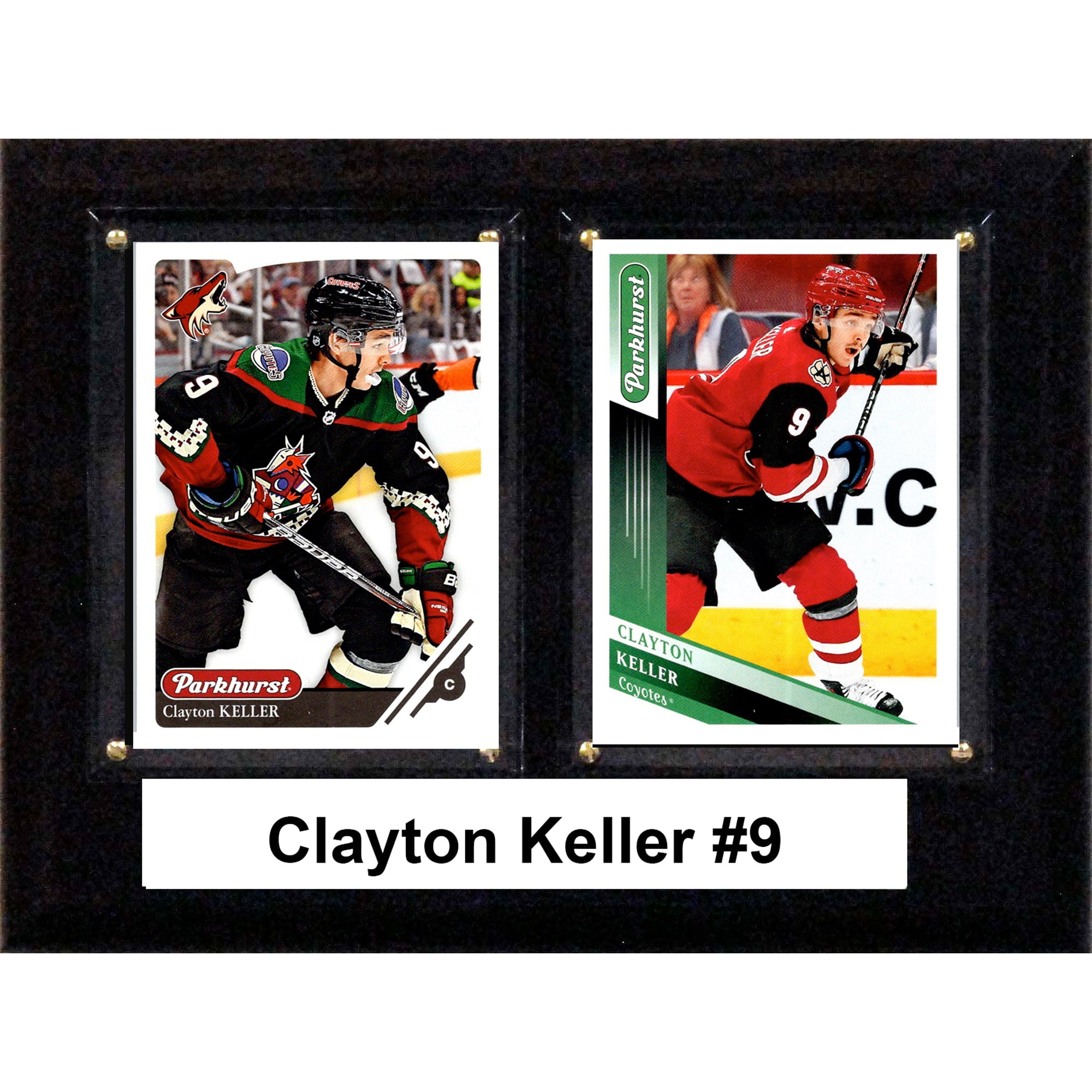 Picture of C&I Collectables 68KELLER 6 x 8 in. NHL Clayton Keller Arizona Coyotes Two Card Plaque