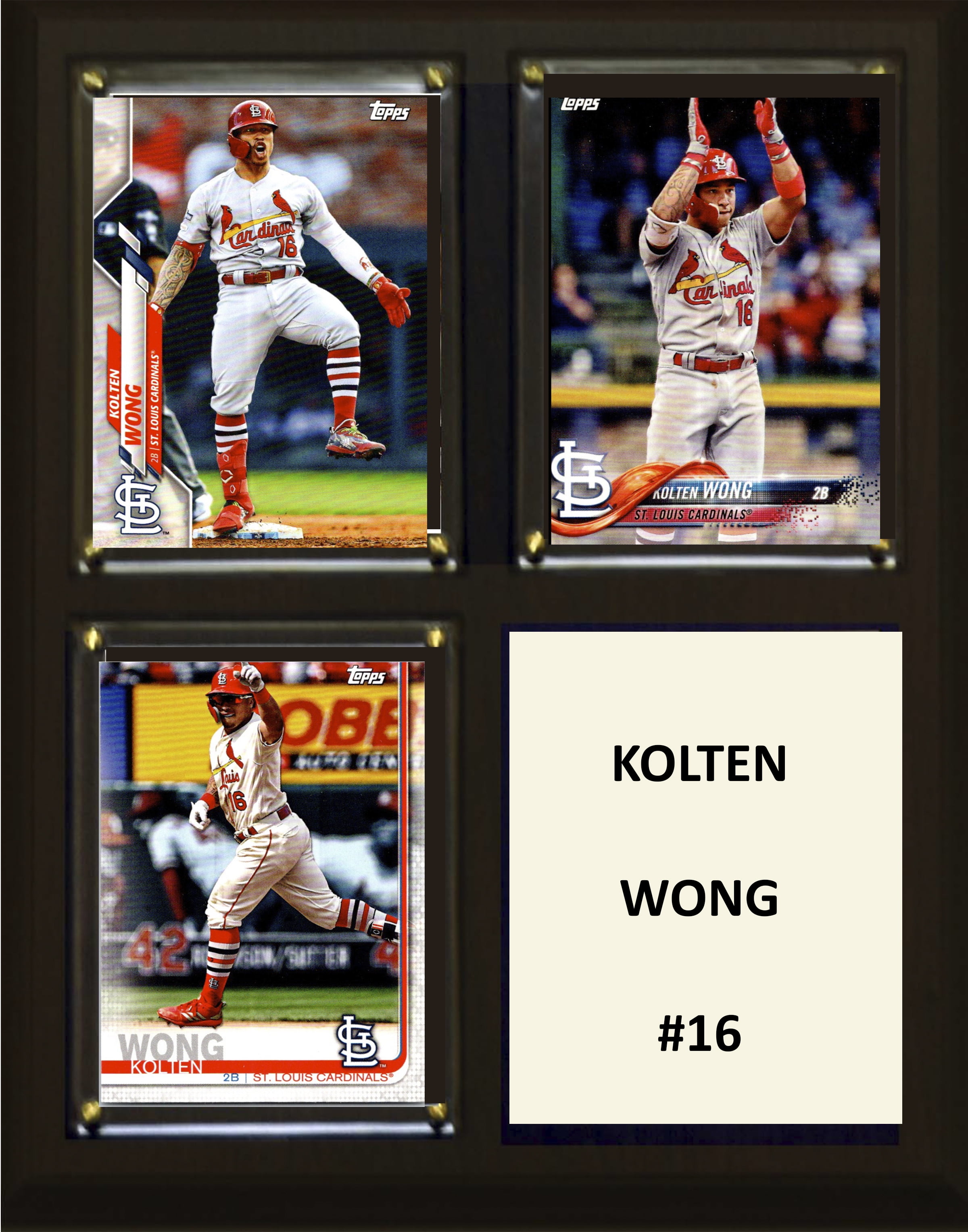 C&I Collectables 810WONG 8 x 10 in. MLB Kolton Wong St Louis Cardinals Three Card Plaque -  Williams & Son Saw & Supply