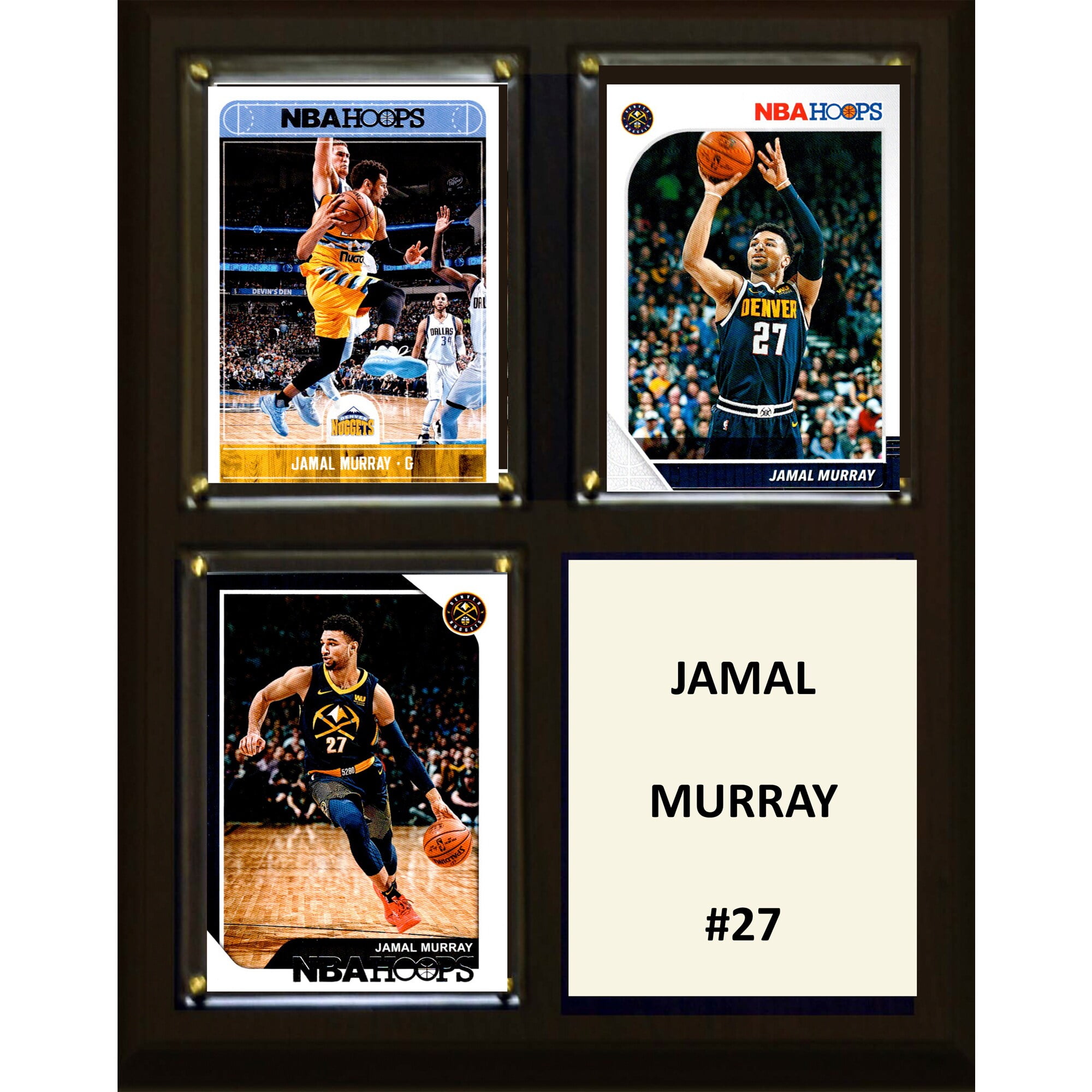 Picture of C&I Collectables 810JMURRAY 8 x 10 in. NBA Jamal Murray Denver Nuggets Three Card Plaque