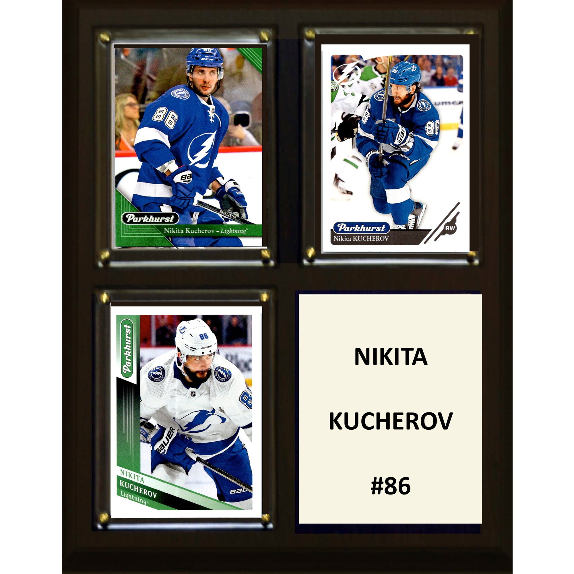 Picture of C&I Collectables 810KUCHEROV 8 x 10 in. NHL Nikita Kucherov Tampa Bay Lightning Three Card Plaque