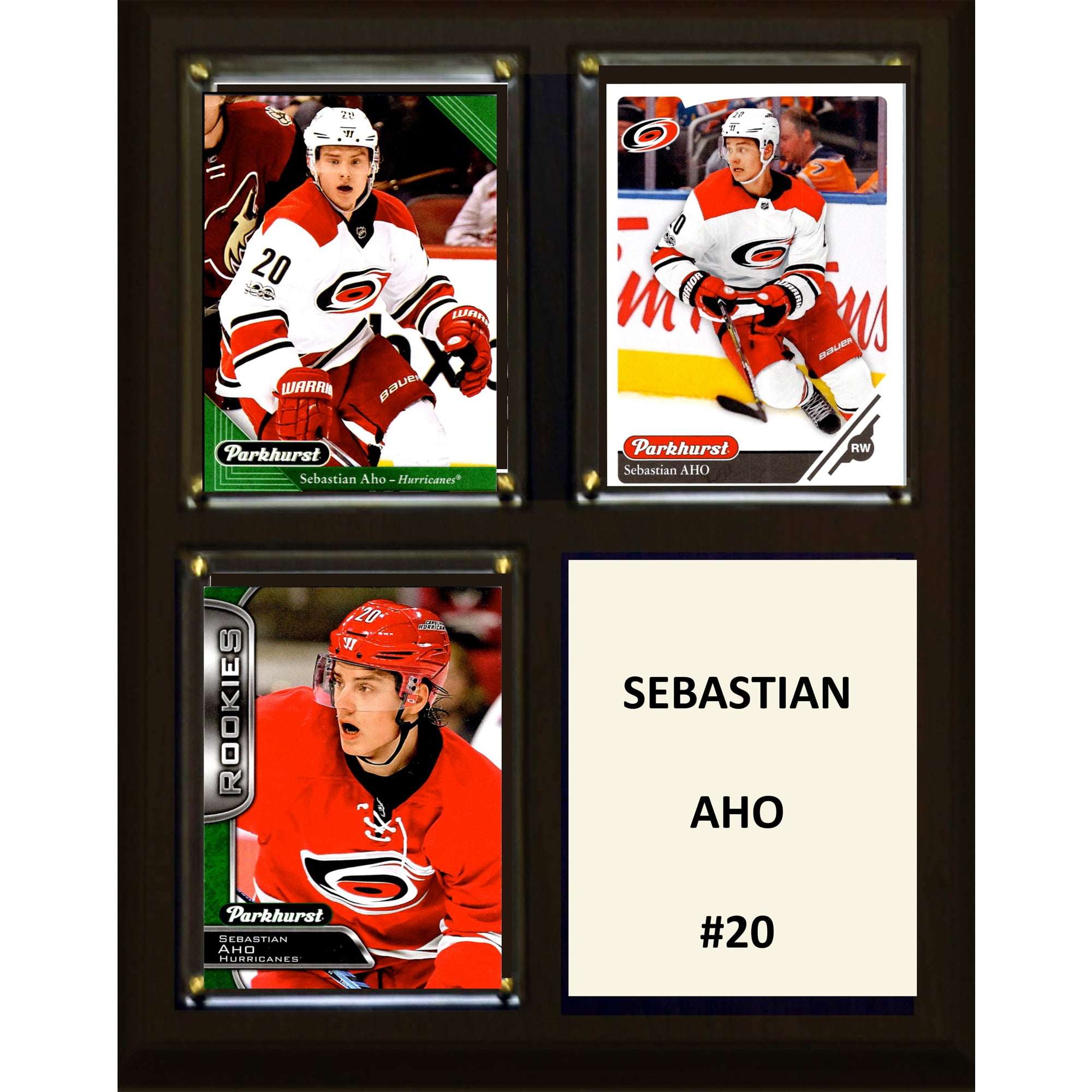 Picture of C&I Collectables 810AHO 8 x 10 in. NHL Sebastian Aho Carolina Hurricanes Three Card Plaque
