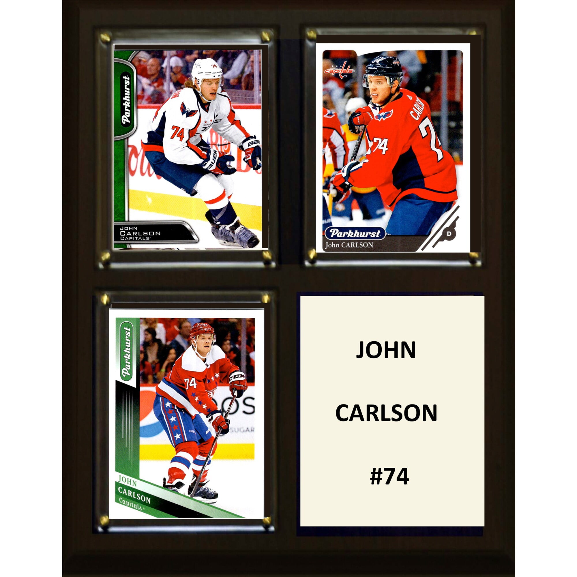 Picture of C&I Collectables 810JCARLSON 8 x 10 in. NHL John Carlson Washington Capitals Three Card Plaque