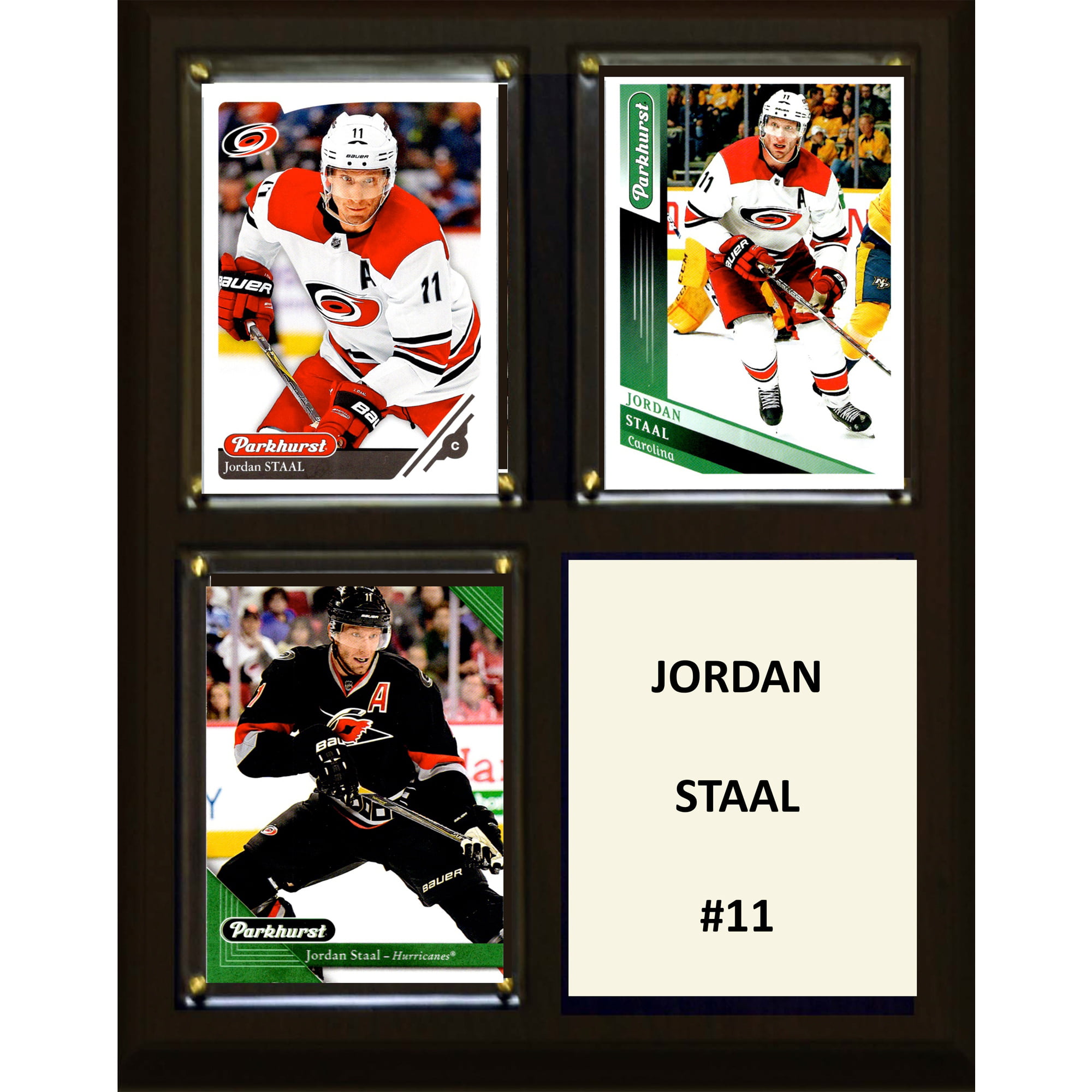 Picture of C&I Collectables 810JSTAAL 8 x 10 in. NHL Jordan Staal Carolina Hurricanes Three Card Plaque