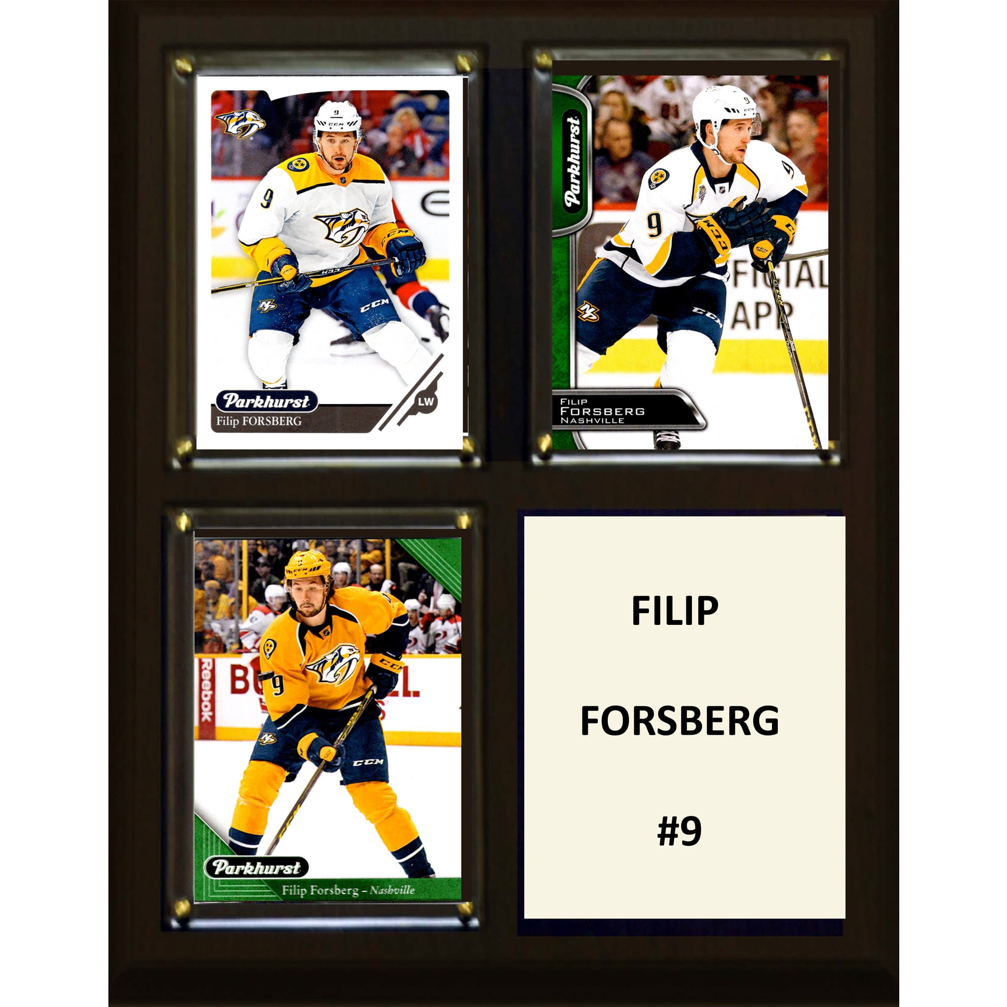 Picture of C&I Collectables 810FFORSBERG 8 x 10 in. NHL Filip Forsberg Nashville Predators Three Card Plaque