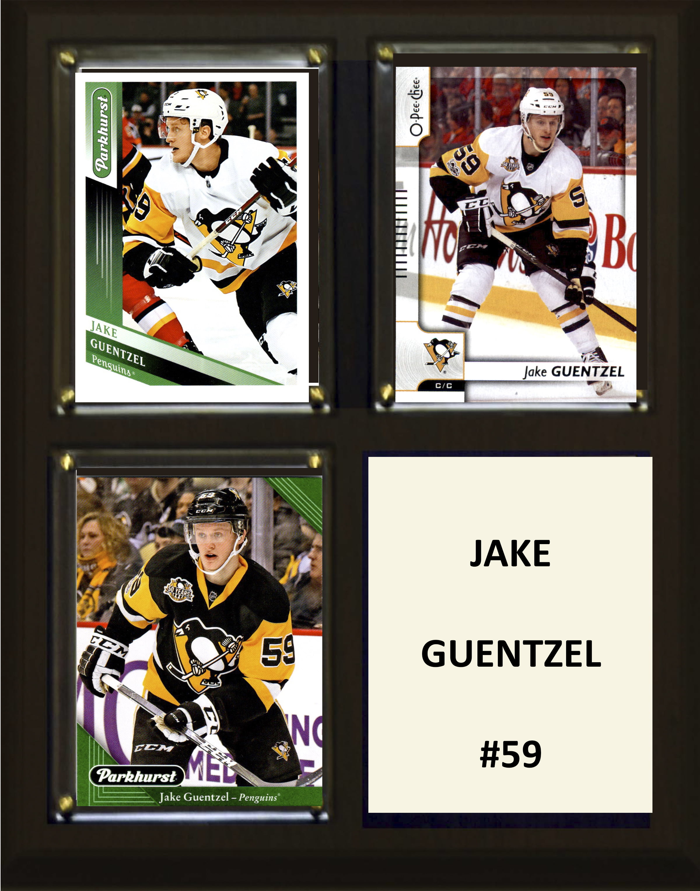 Picture of C&I Collectables 810GUENTZEL 8 x 10 in. NHL Jake Guentzel Pittsburgh Penguins Three Card Plaque