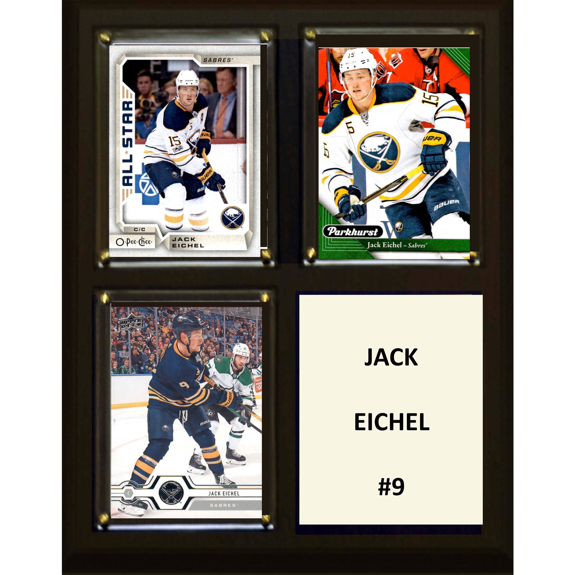 Picture of C&I Collectables 810EICHEL 8 x 10 in. NHL Jack Eichel Arizona Coyotes Three Card Plaque