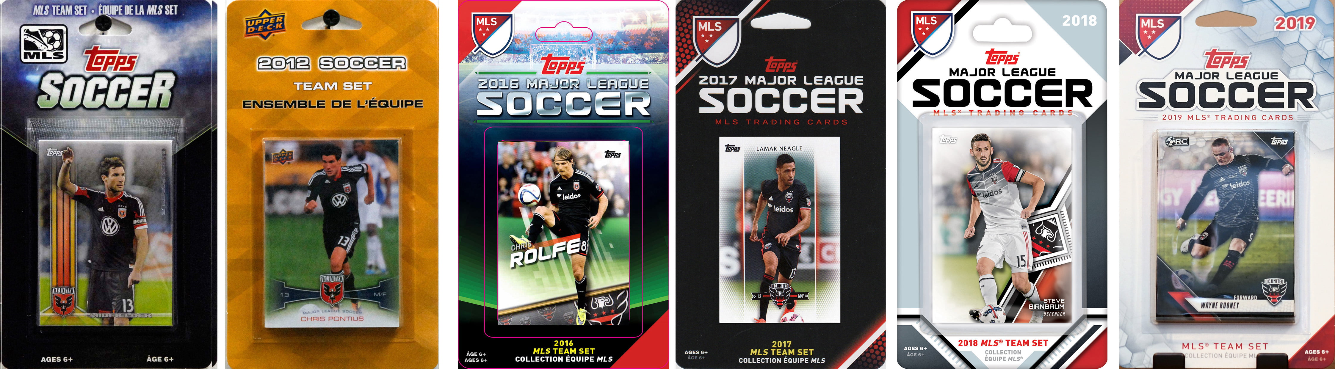 Picture of C&I Collectables DCUNIT619TS MLS DC United 6 Different Licensed Trading Card Team Set