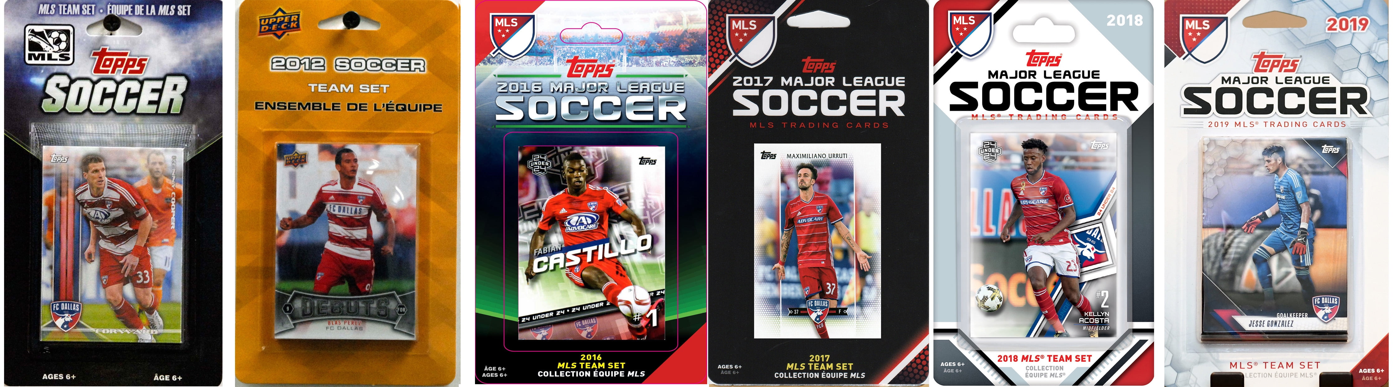 Picture of C&I Collectables FCDALL619TS MLS FC Dallas 6 Different Licensed Trading Card Team Set