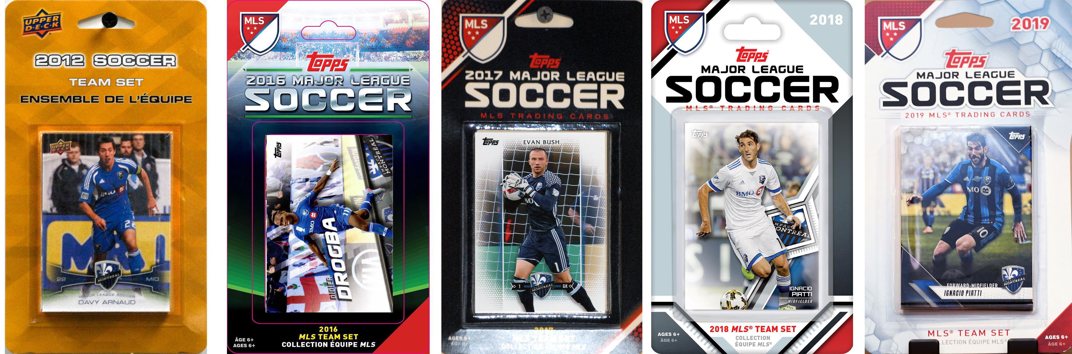 Picture of C&I Collectables IMPACT519TS MLS Montreal Impact 5 Different Licensed Trading Card Team Set