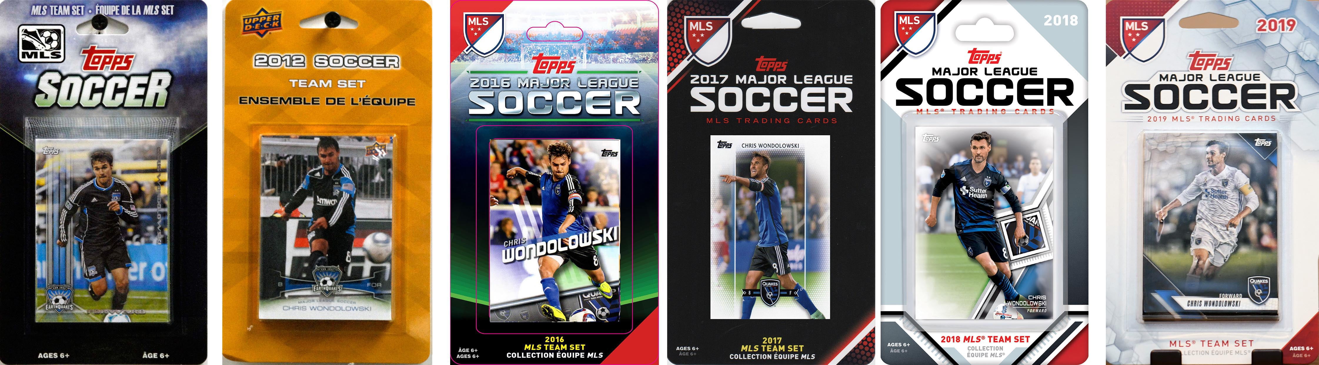 Picture of C&I Collectables EARTHQ619TS MLS San Jose Earthquakes 6 Different Licensed Trading Card Team Set
