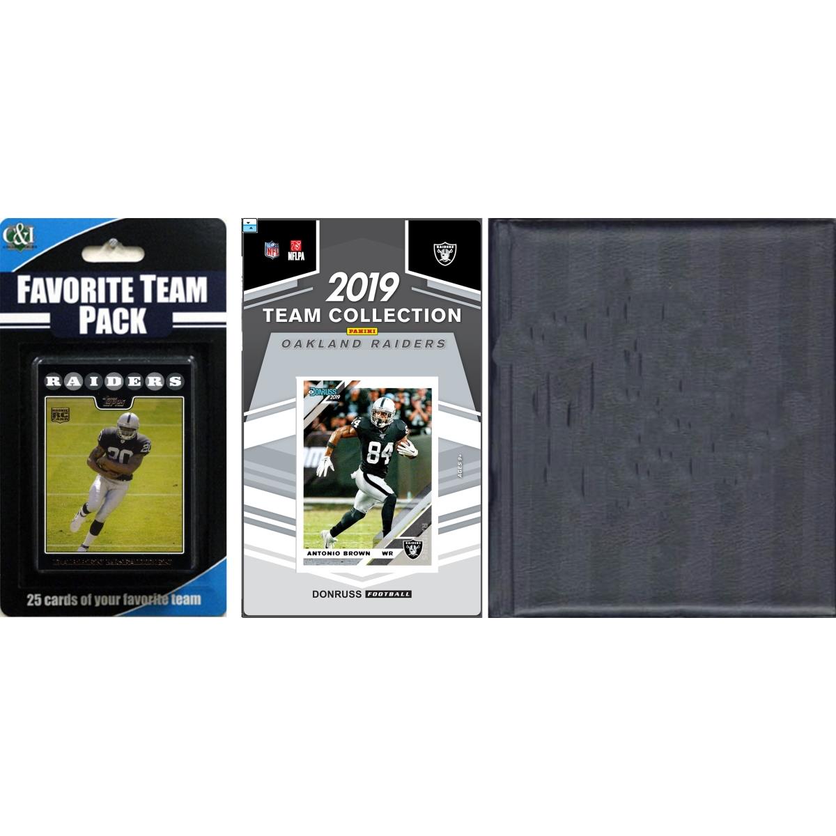 Picture of C&I Collectables 2019RAIDERSTSC NFL Oakland Raiders Licensed 2019 Score Team Set & Favorite Player Trading Card Pack Plus Storage Album