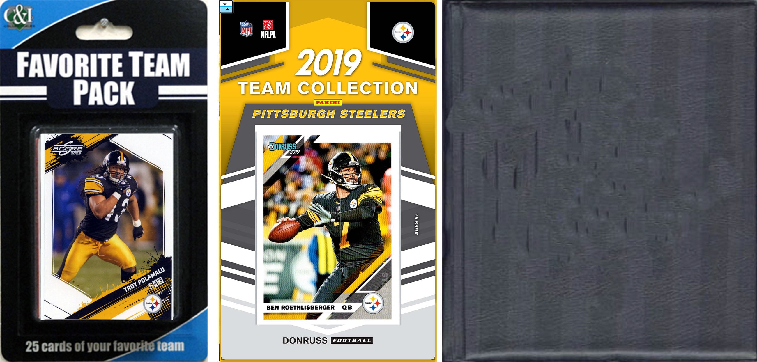 Picture of C&I Collectables 2019STEELERSTSC NFL Pittsburgh Steelers Licensed 2019 Score Team Set & Favorite Player Trading Card Pack Plus Storage Album