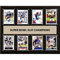 C & I Collectables 1215SB468C 12 x 15 in. NFL New York Giants Super Bowl 46 - 8-Card Plaque -  C & I Collectables Inc