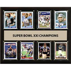 C & I Collectables 1215SB218C 12 x 15 in. NFL New York Giants Super Bowl 21 - 8-Card Plaque -  C & I Collectables Inc