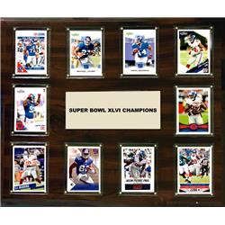 C & I Collectables 1518SB46 15 x 18 in. NFL New York Giants Super Bowl 46 - 10-Card Plaque -  C & I Collectables Inc