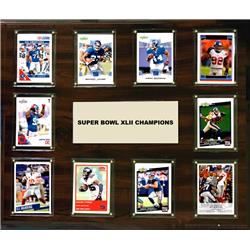 C & I Collectables 1518SB42 15 x 18 in. NFL New York Giants Super Bowl 42 - 10-Card Plaque -  C & I Collectables Inc