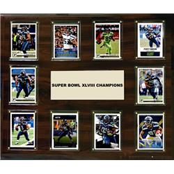 C & I Collectables 1518SB48 15 x 18 in. NFL Seattle Seahawks Super Bowl 48 - 10-Card Plaque -  C & I Collectables Inc