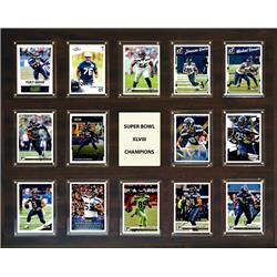 C & I Collectables 162014SB48 16 x 20 in. NFL Seattle Seahawks Super Bowl 48 - 14-Card Plaque -  C & I Collectables Inc