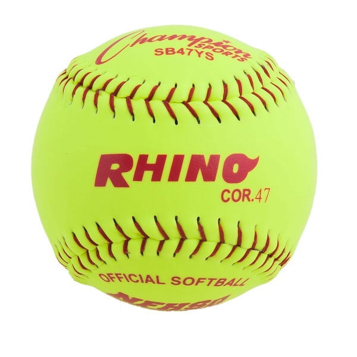 Picture of Champion Sports 030601 12 in. Optic Synthetic Leather Softball, Yellow