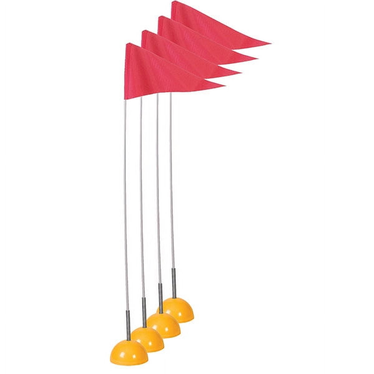 Picture of Champion Sports 49201 Spring Loaded Indoor & Outdoor Soccer Corner Flags - Set of Four - Yellow